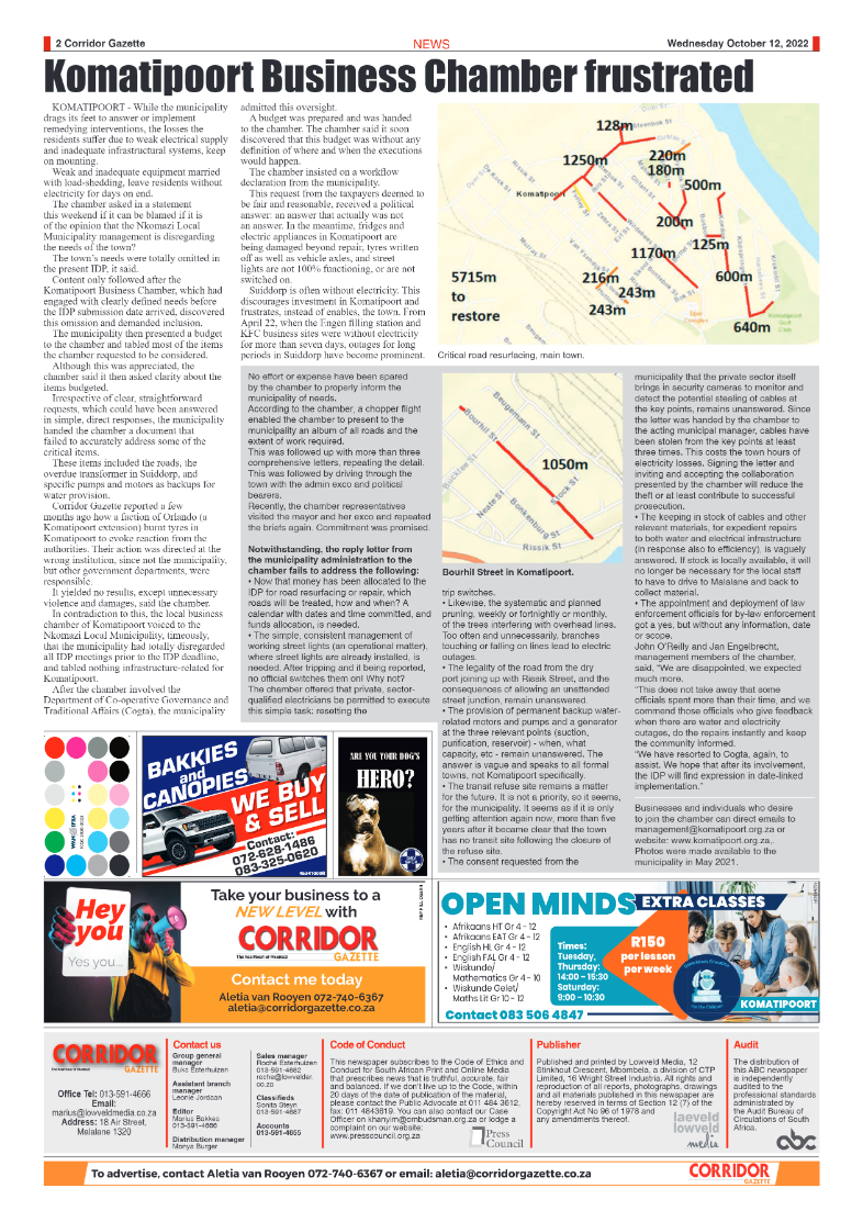 Corridor Gazette 12 October 2022 page 2