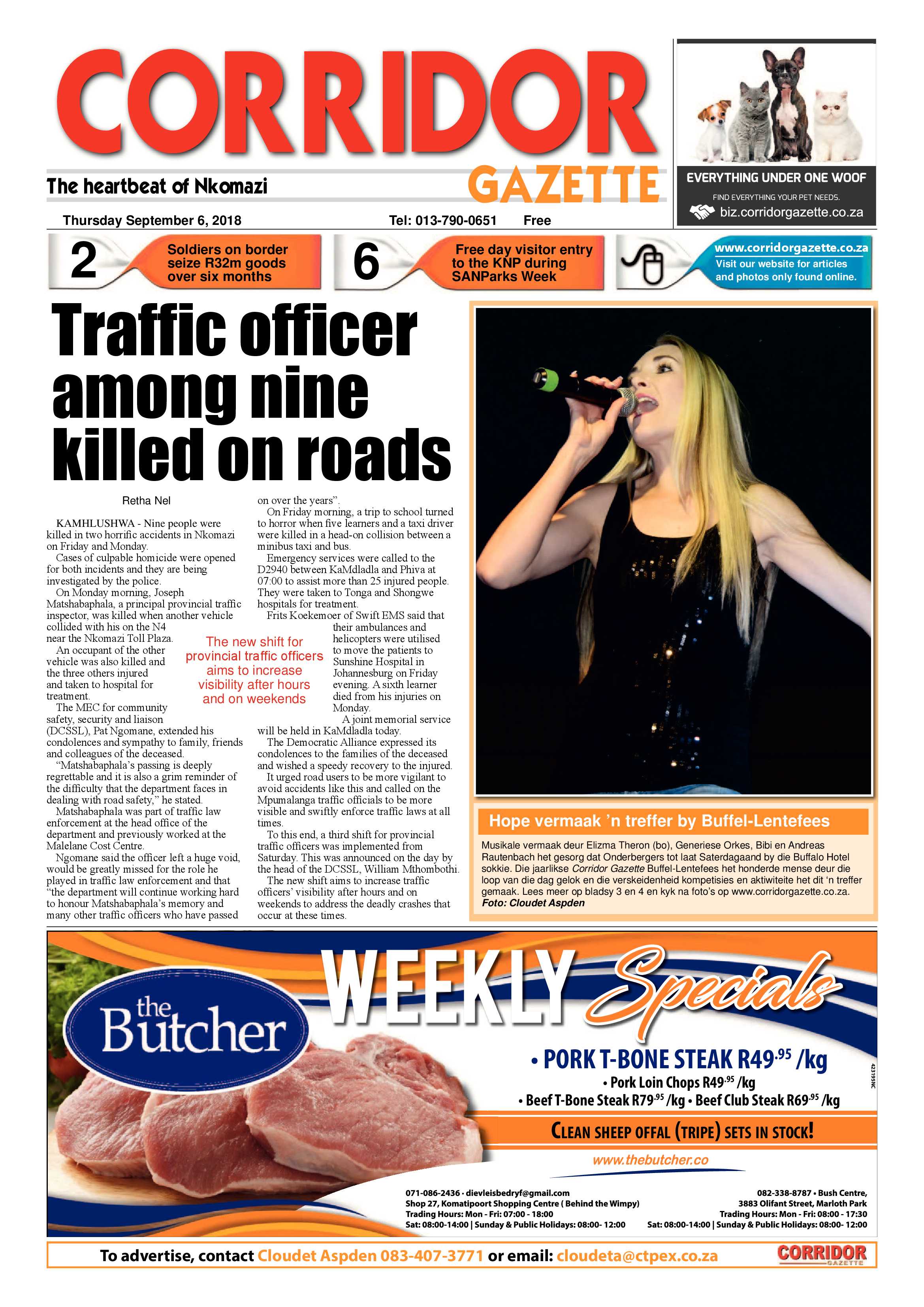 Corridor Gazette 06 September 2018 page 1