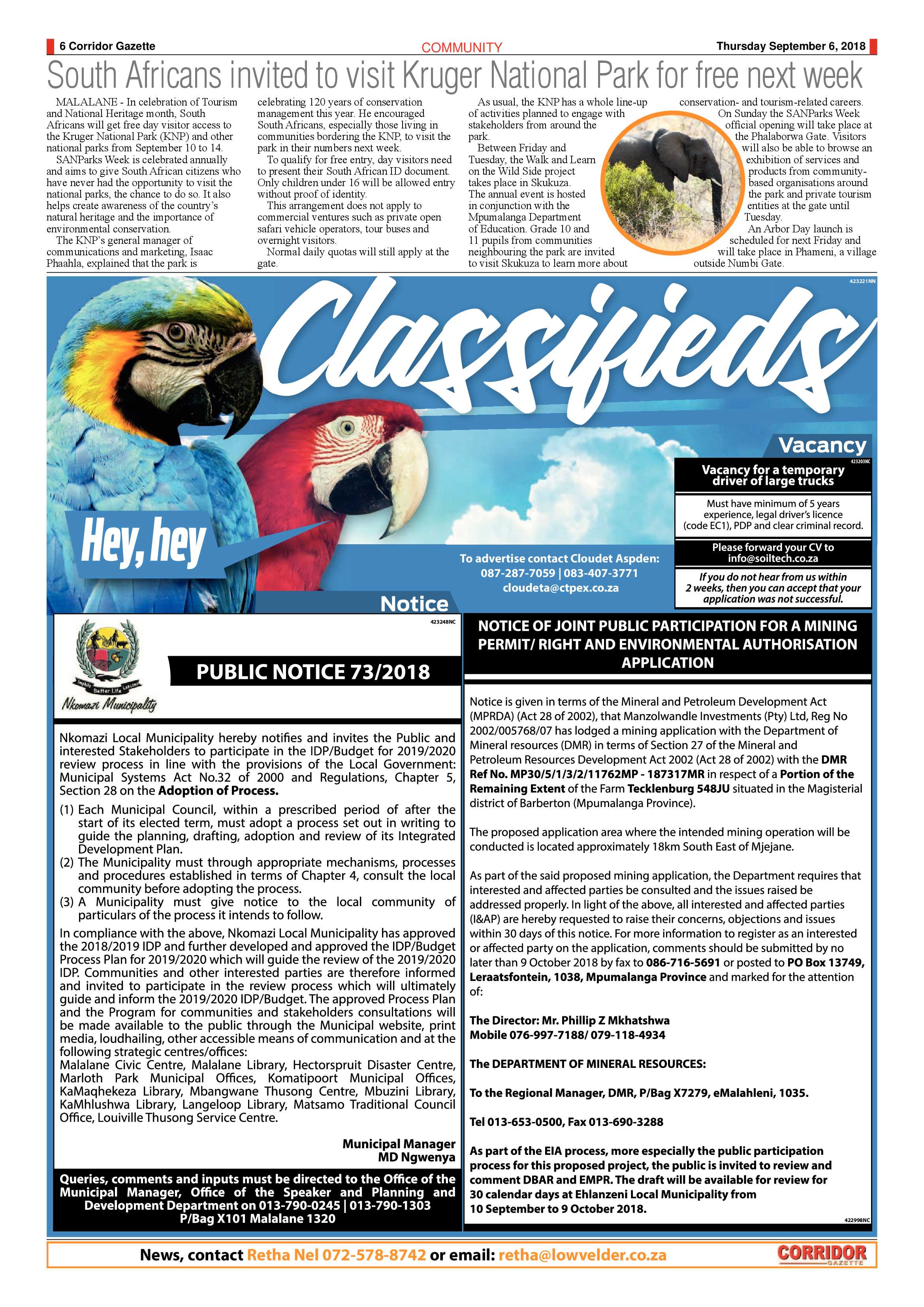 Corridor Gazette 06 September 2018 page 6