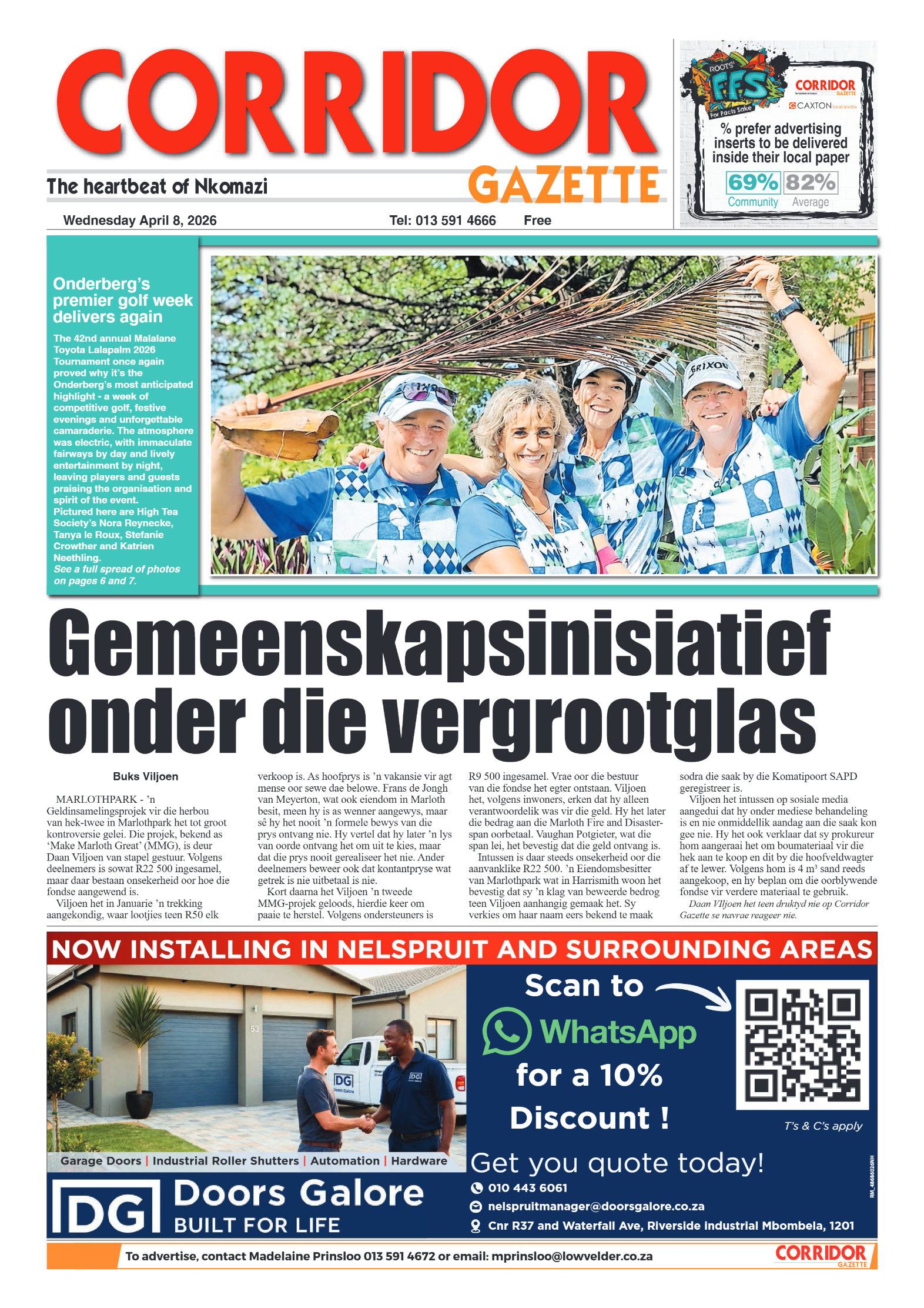 Corridor Gazette 08 April 2026 page 1