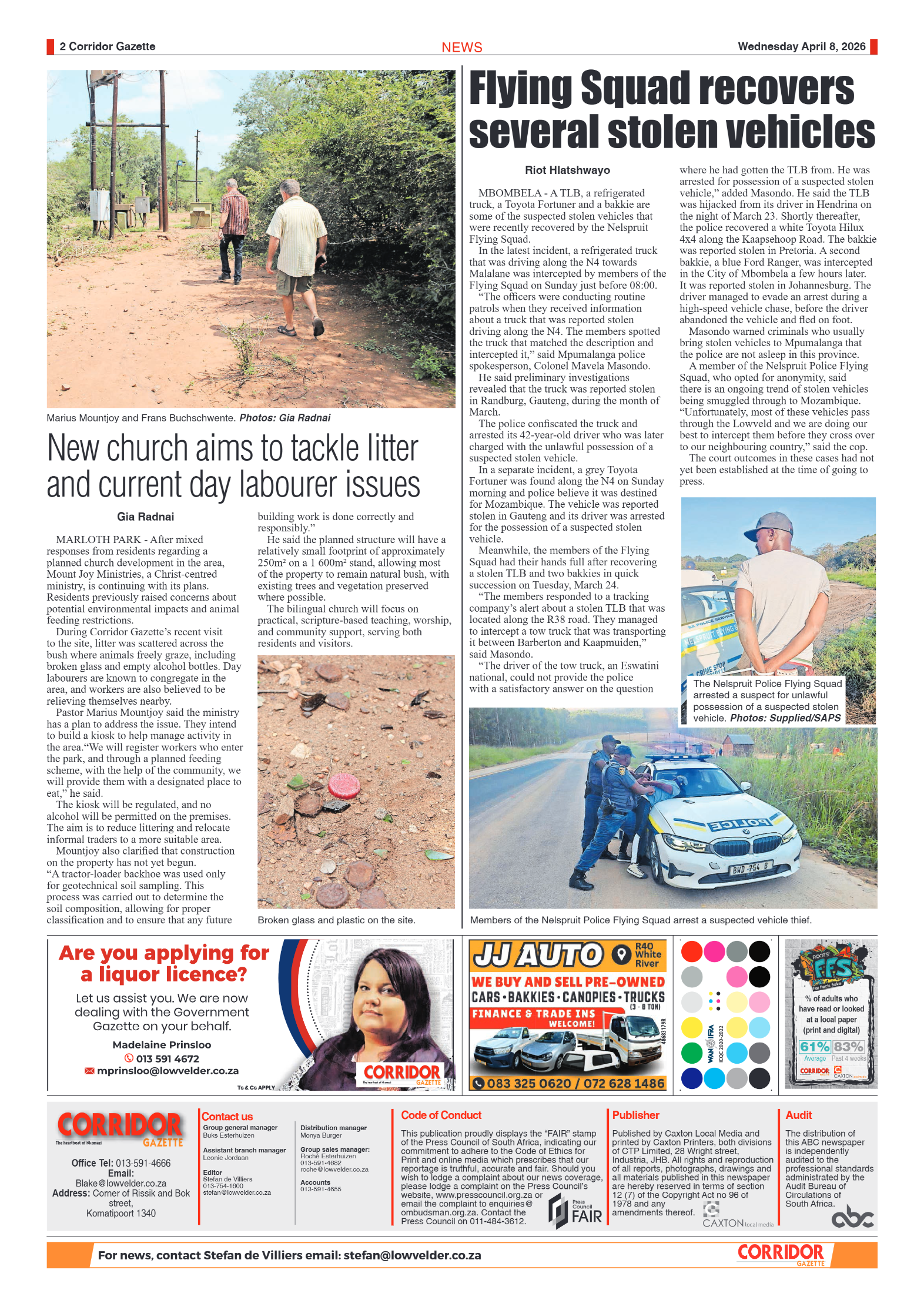 Corridor Gazette 08 April 2026 page 2
