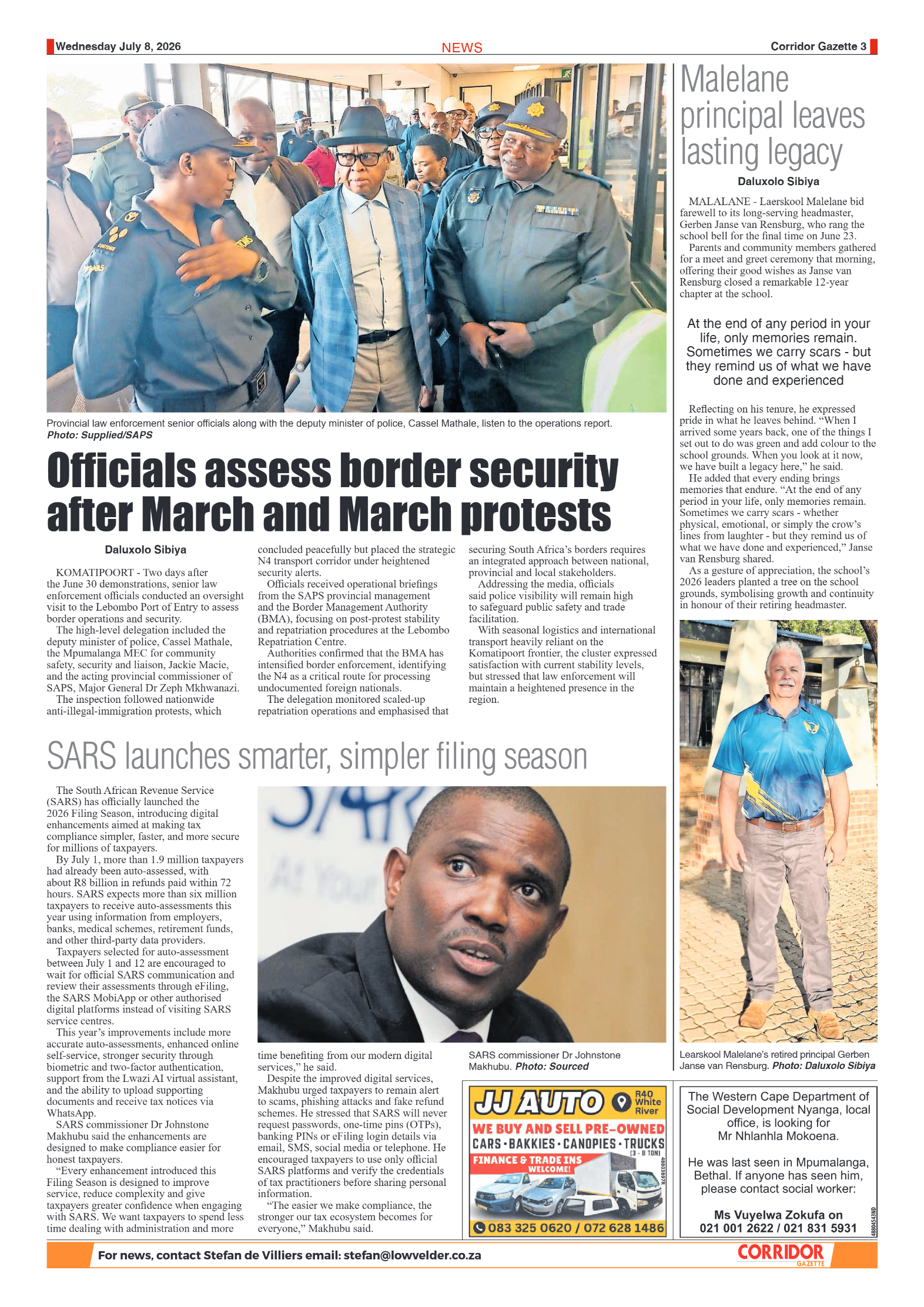 Corridor Gazette 8 July 2026 page 3