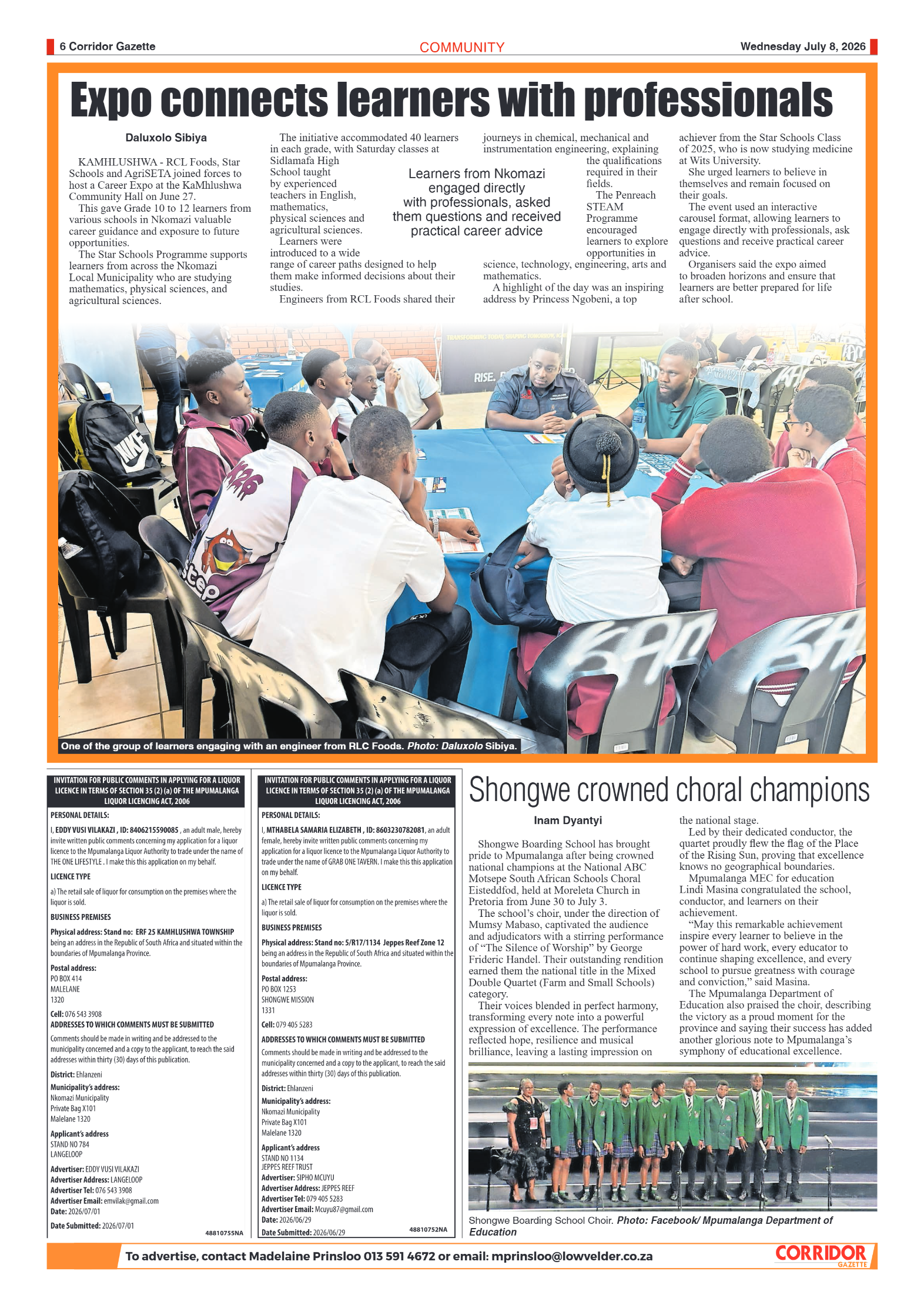 Corridor Gazette 8 July 2026 page 6