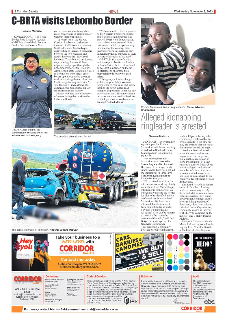 Corridor Gazette 08 November 2023 page 2