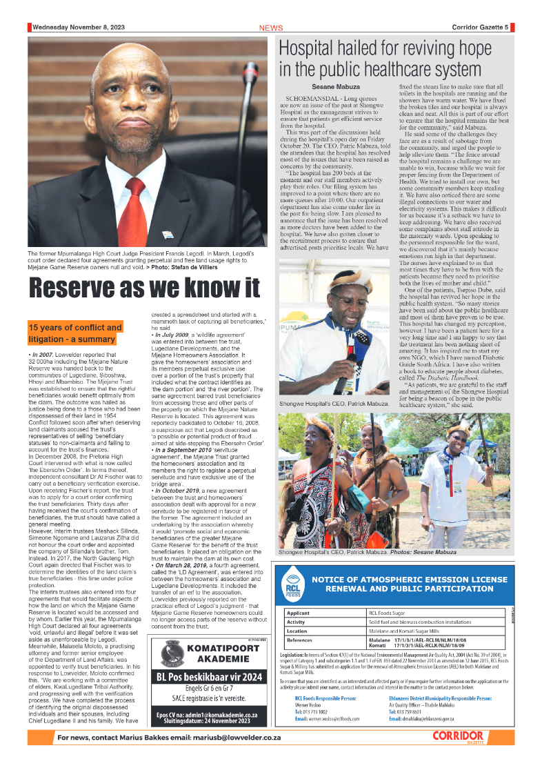 Corridor Gazette 08 November 2023 page 5