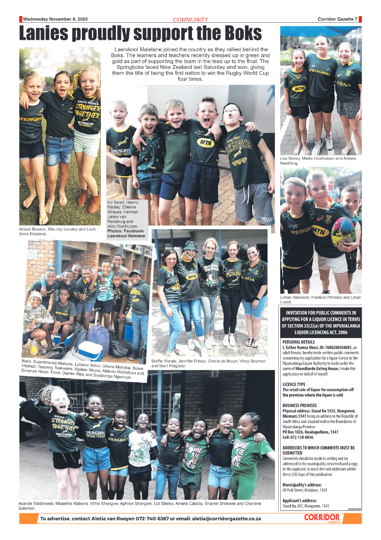 Corridor Gazette 08 November 2023 page 7