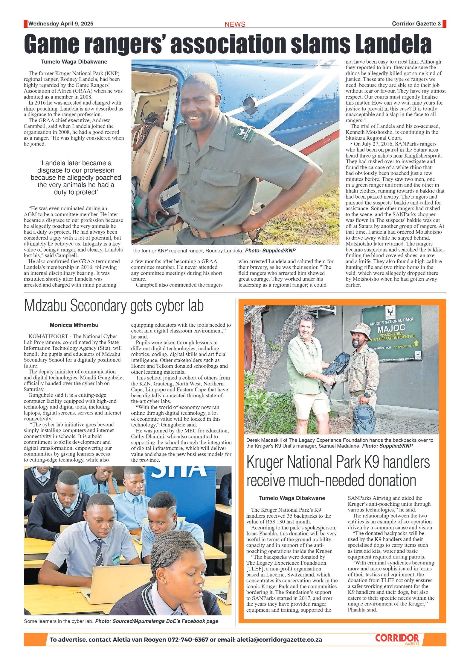 Corridor Gazette 09 April 2025 page 3