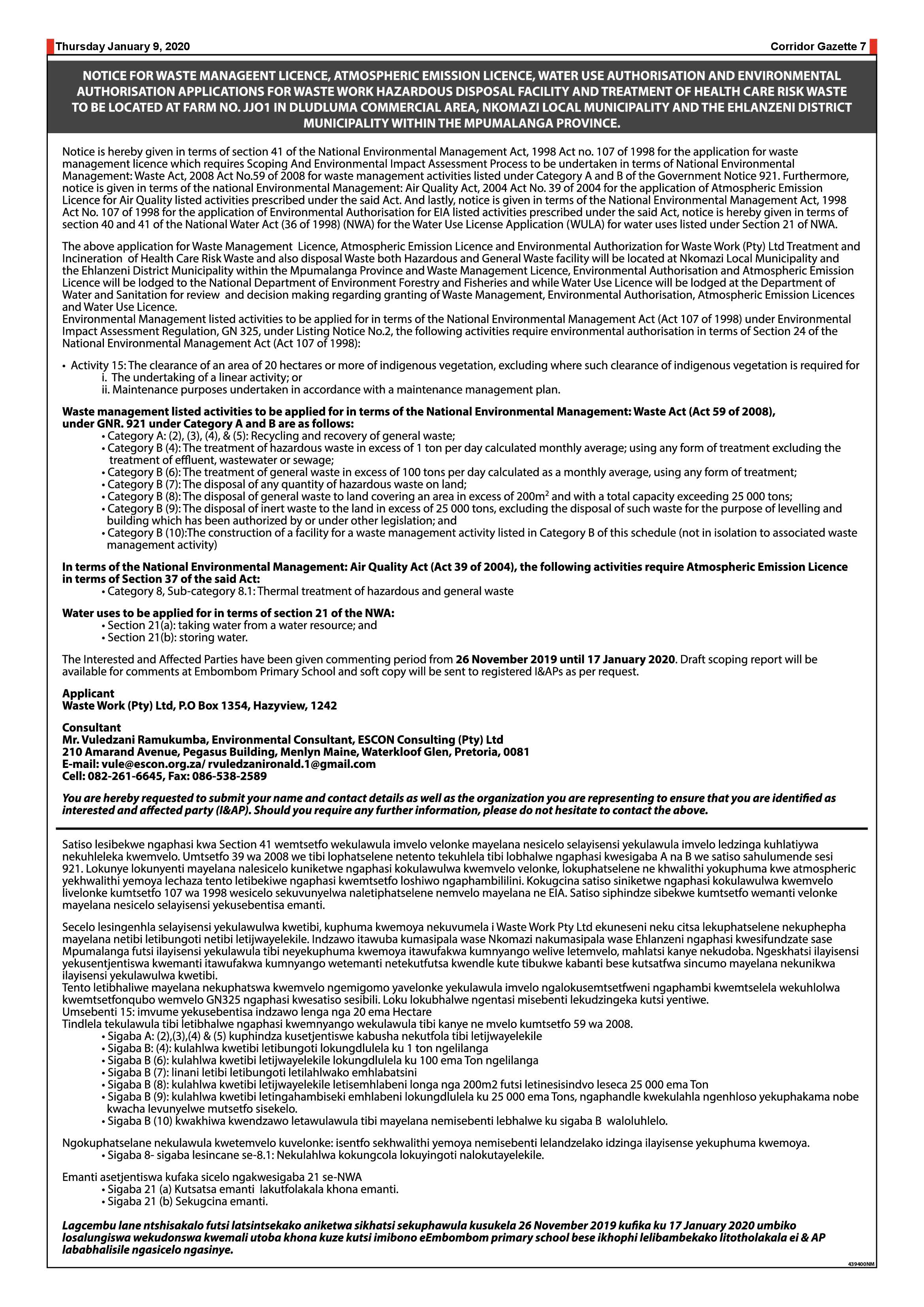 Corridor Gazette 09 January 2020 page 7