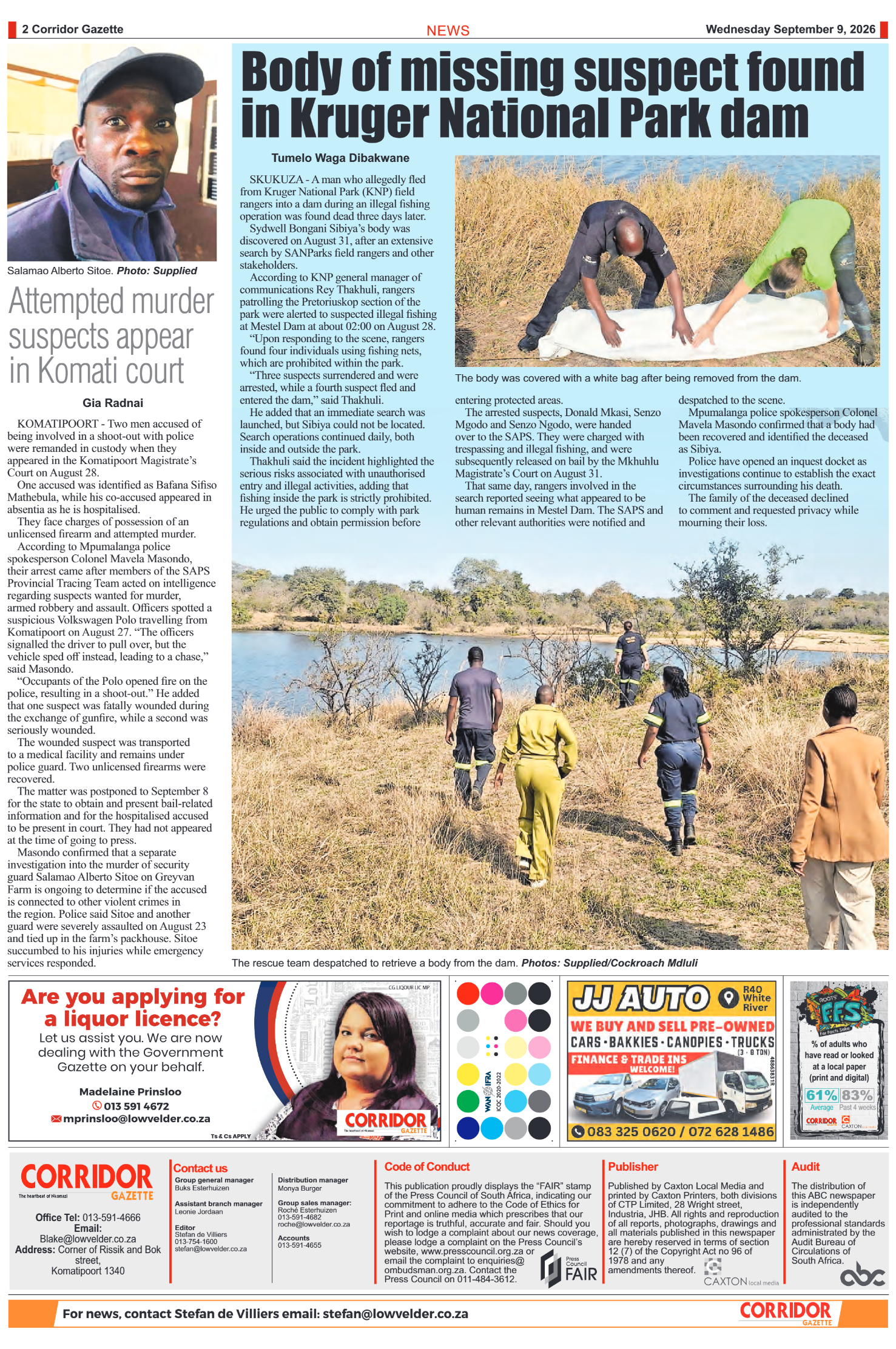 Corridor Gazette 9 September 2025 page 2