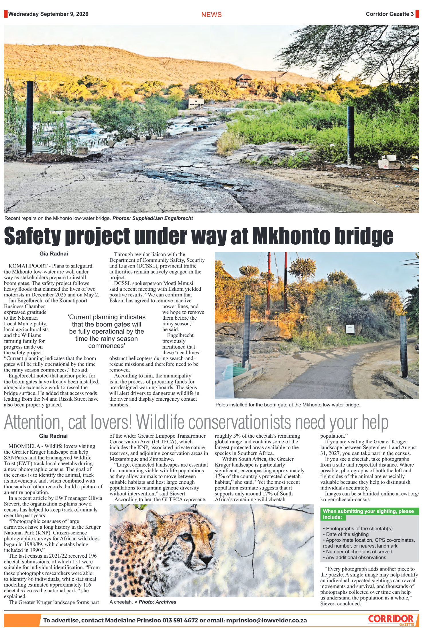 Corridor Gazette 9 September 2025 page 3