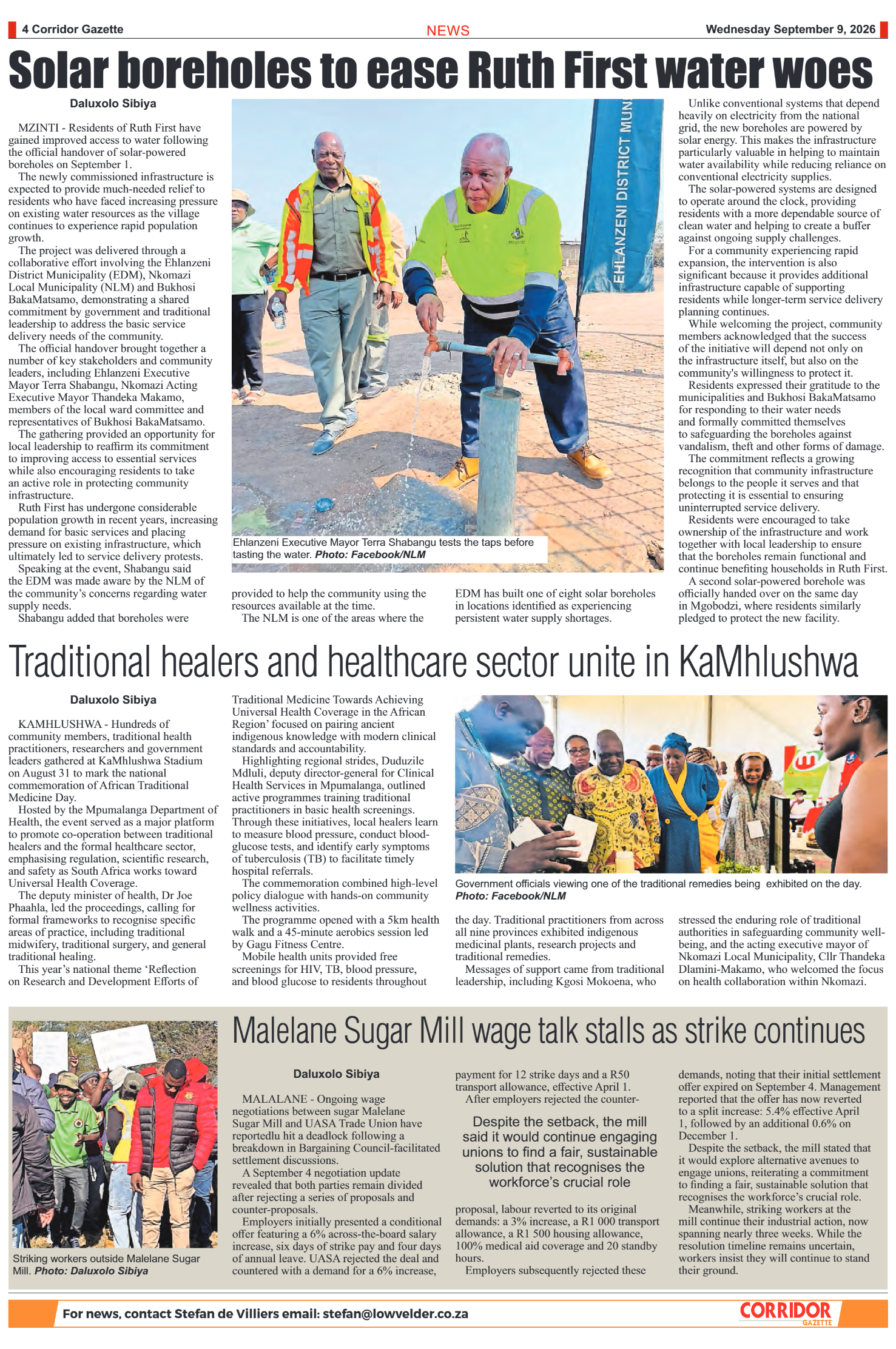 Corridor Gazette 9 September 2025 page 4