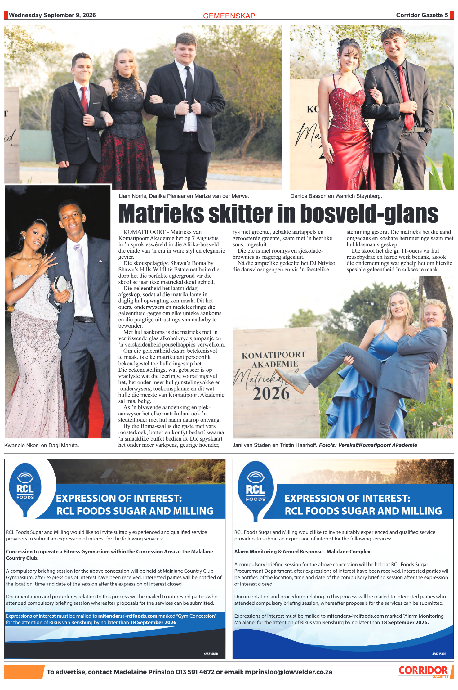 Corridor Gazette 9 September 2025 page 5