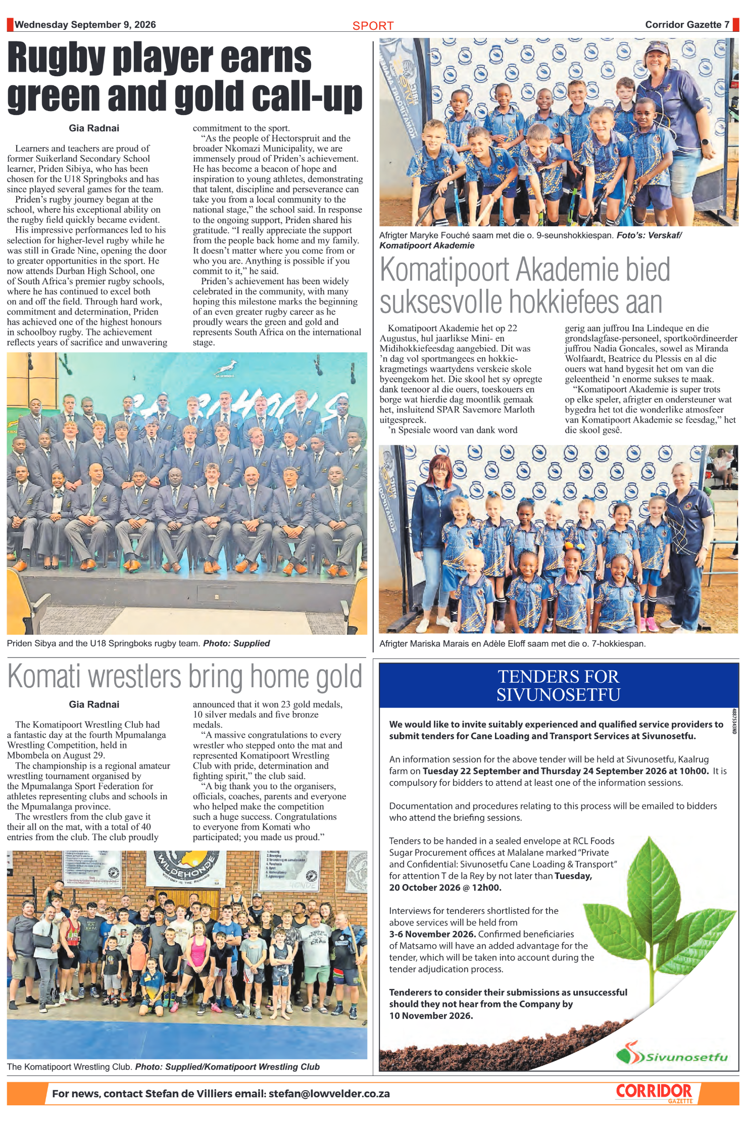 Corridor Gazette 9 September 2025 page 7