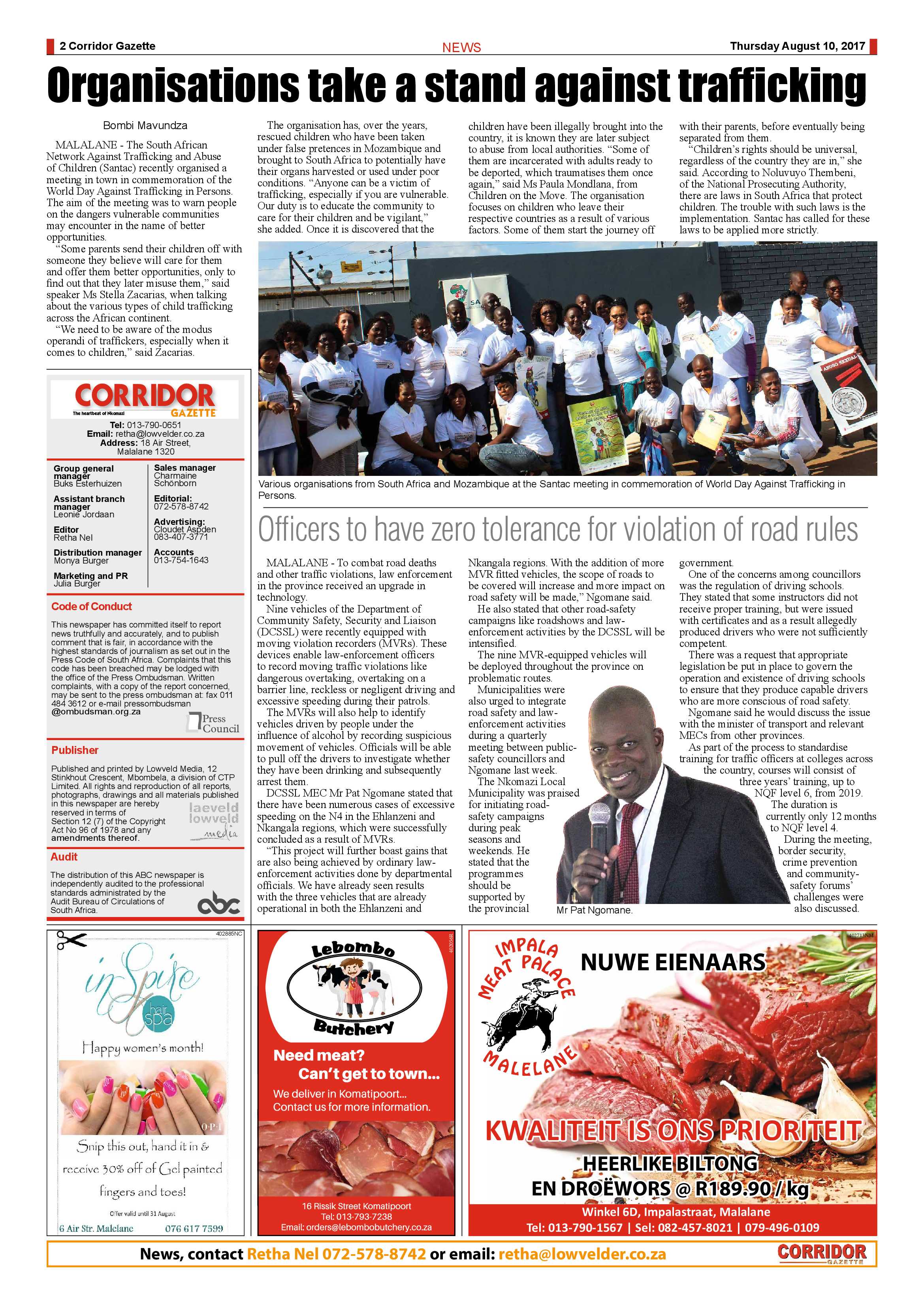 Corridor Gazette 10 August 2017 page 2
