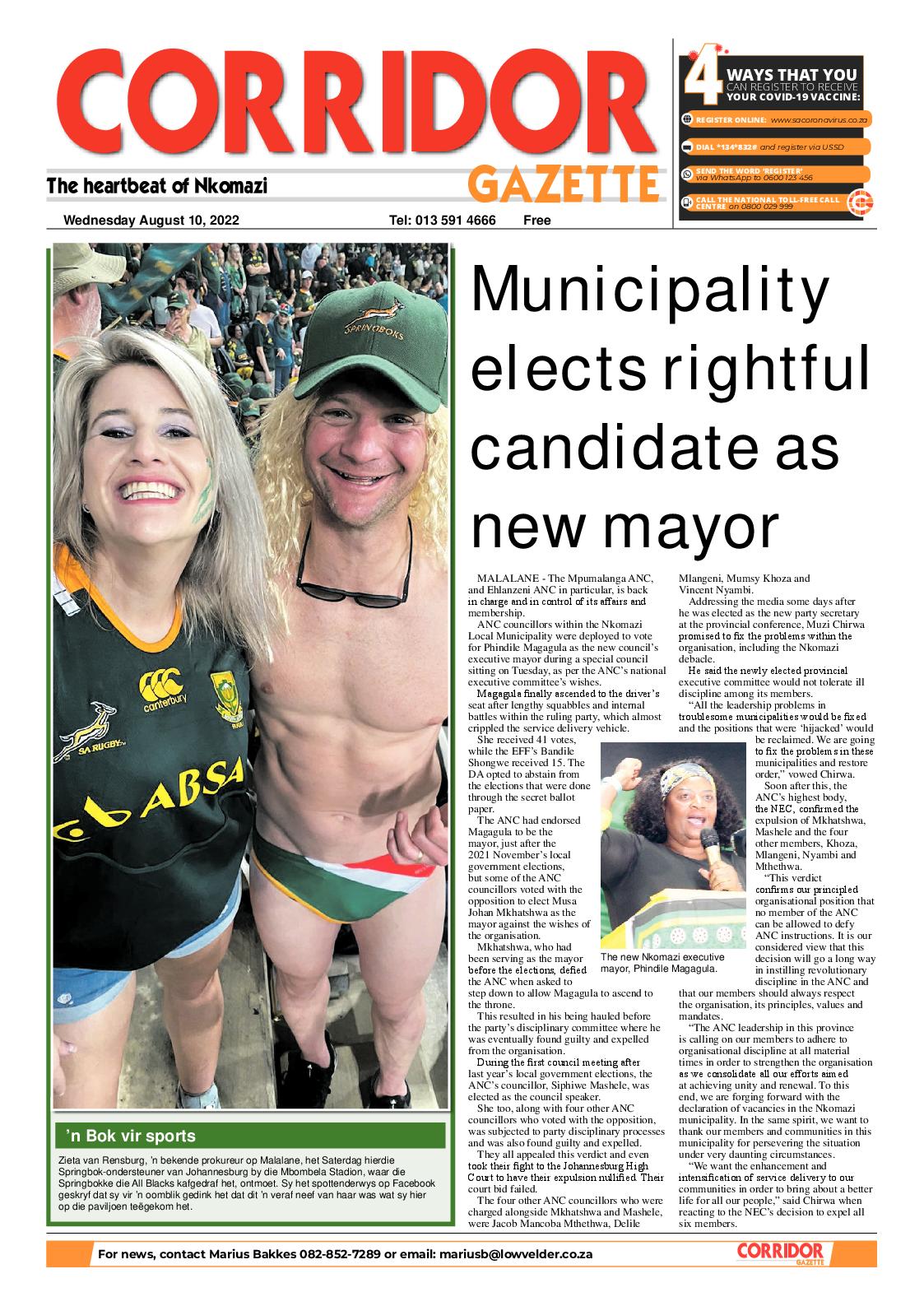 Corridor Gazette 10 August 2022 page 1