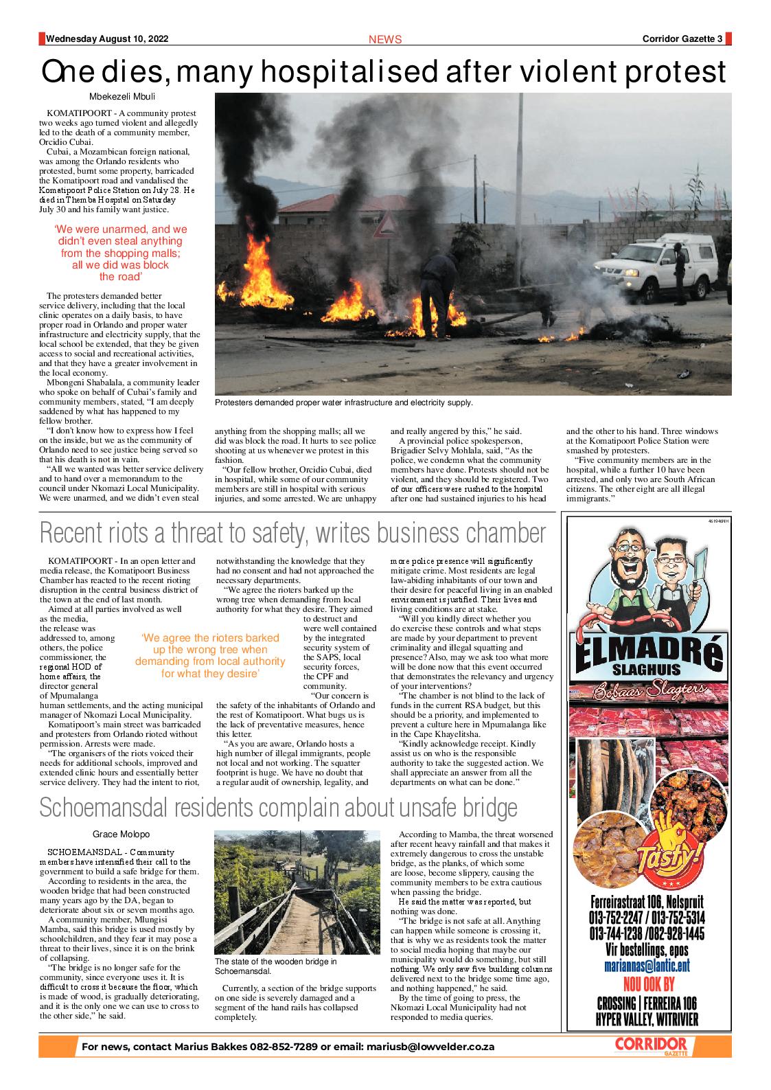 Corridor Gazette 10 August 2022 page 3