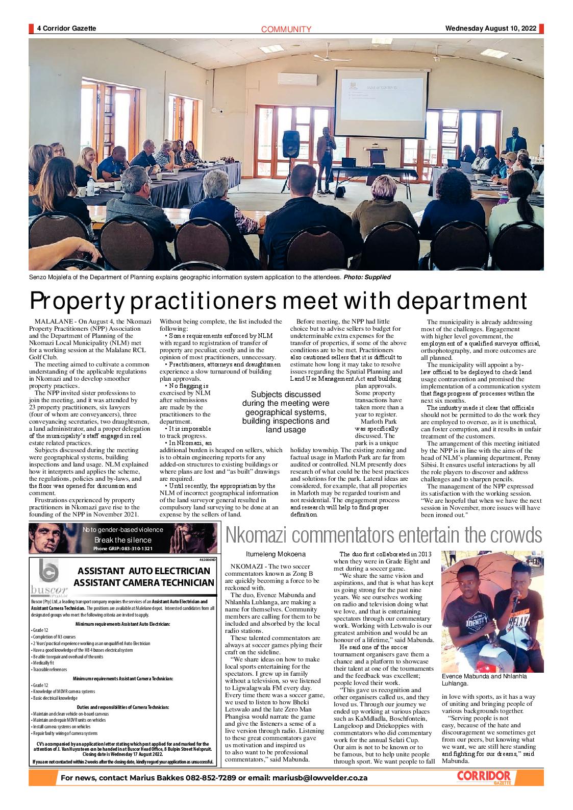 Corridor Gazette 10 August 2022 page 4