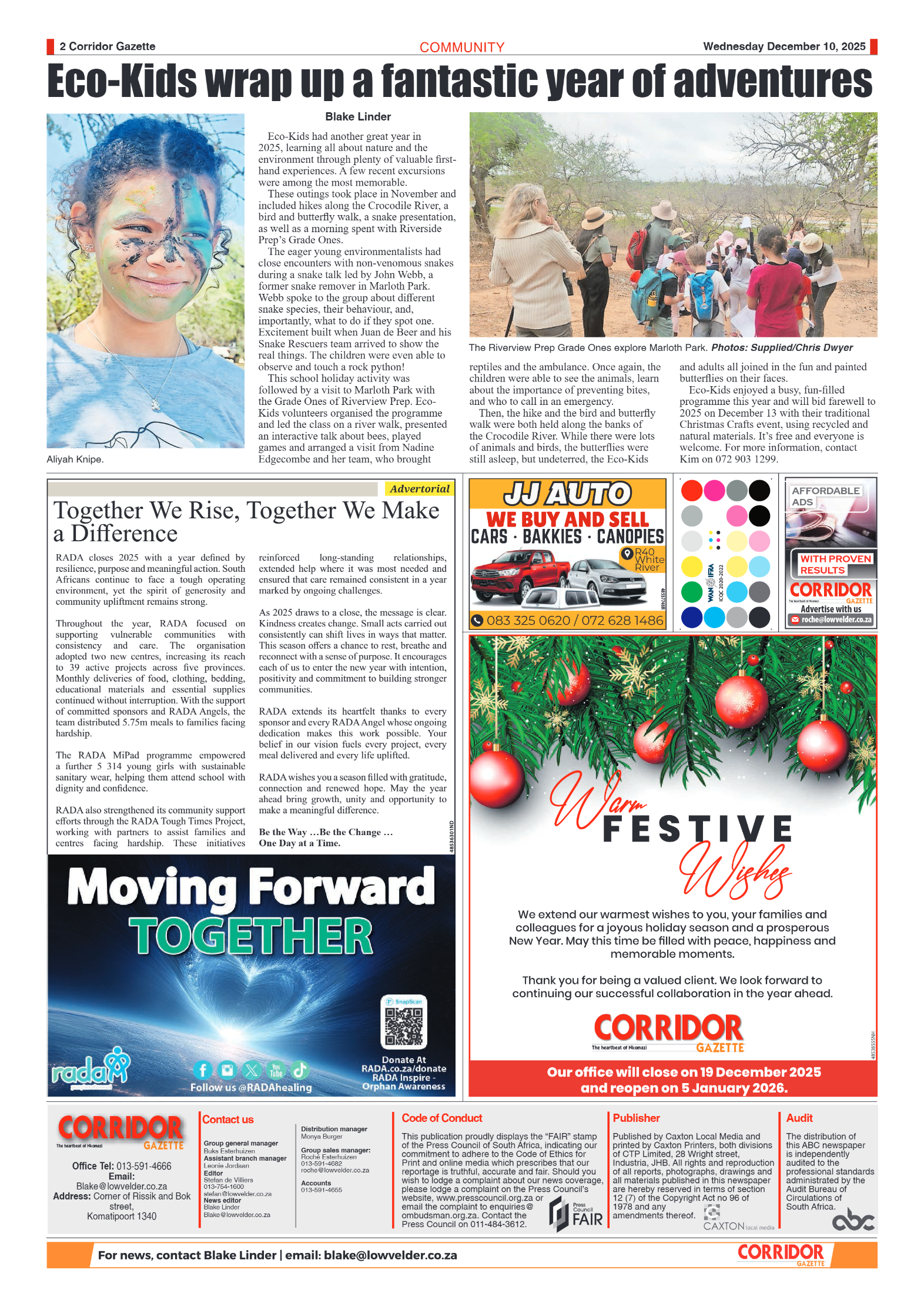 Corridor Gazette 10 December 2025 page 4