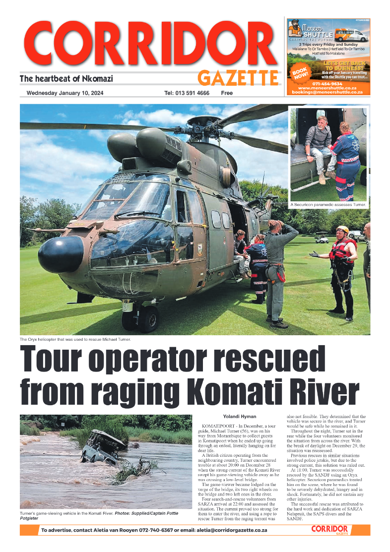 Corridor Gazette 10 January 2024 page 1