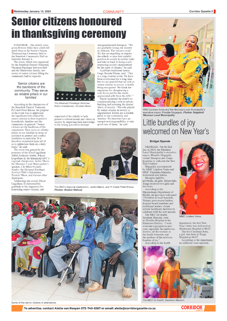 Corridor Gazette 10 January 2024 page 5