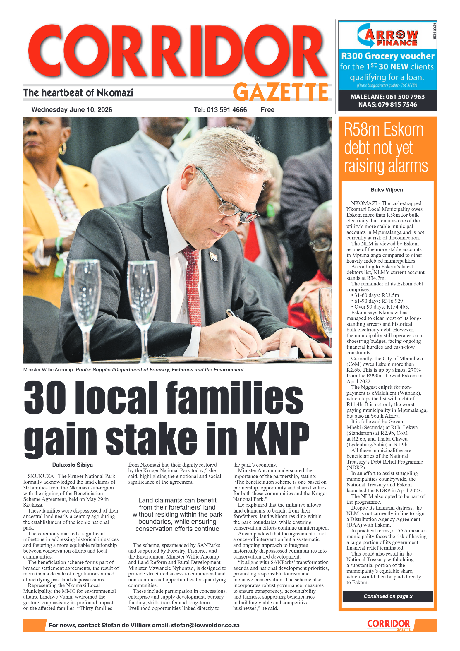 Corridor Gazette 10 June 2026 page 1