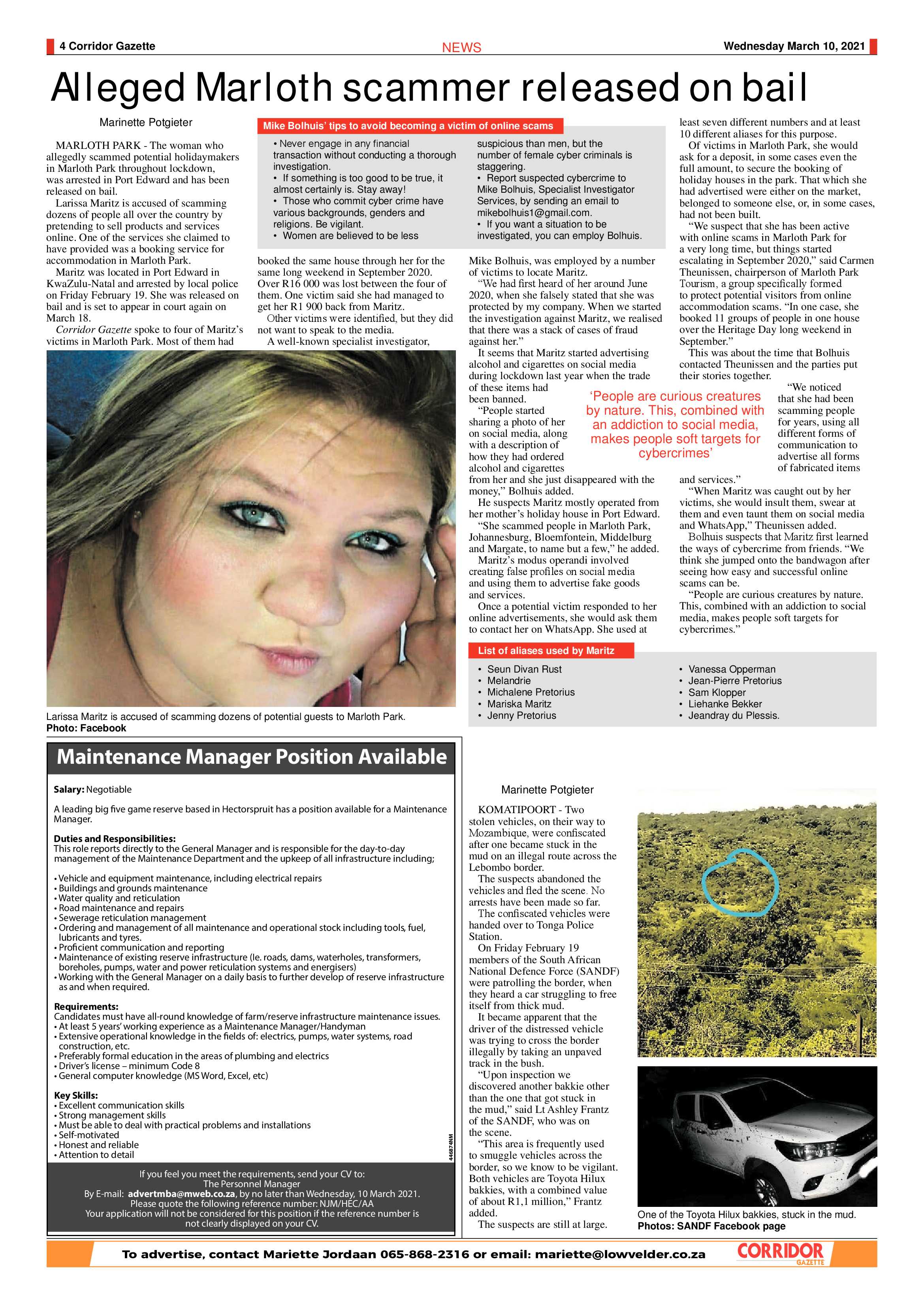 Corridor Gazette 10 March 2021 page 4