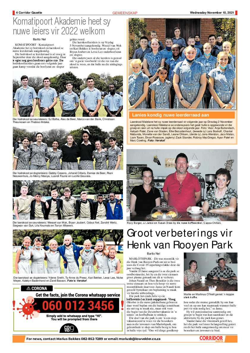 Corridor Gazette 10 November 2021 page 4