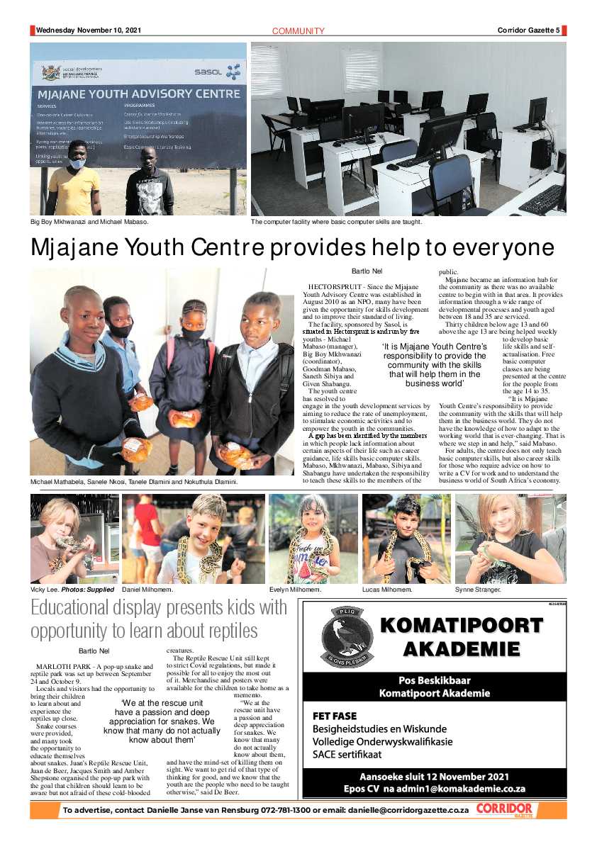 Corridor Gazette 10 November 2021 page 5