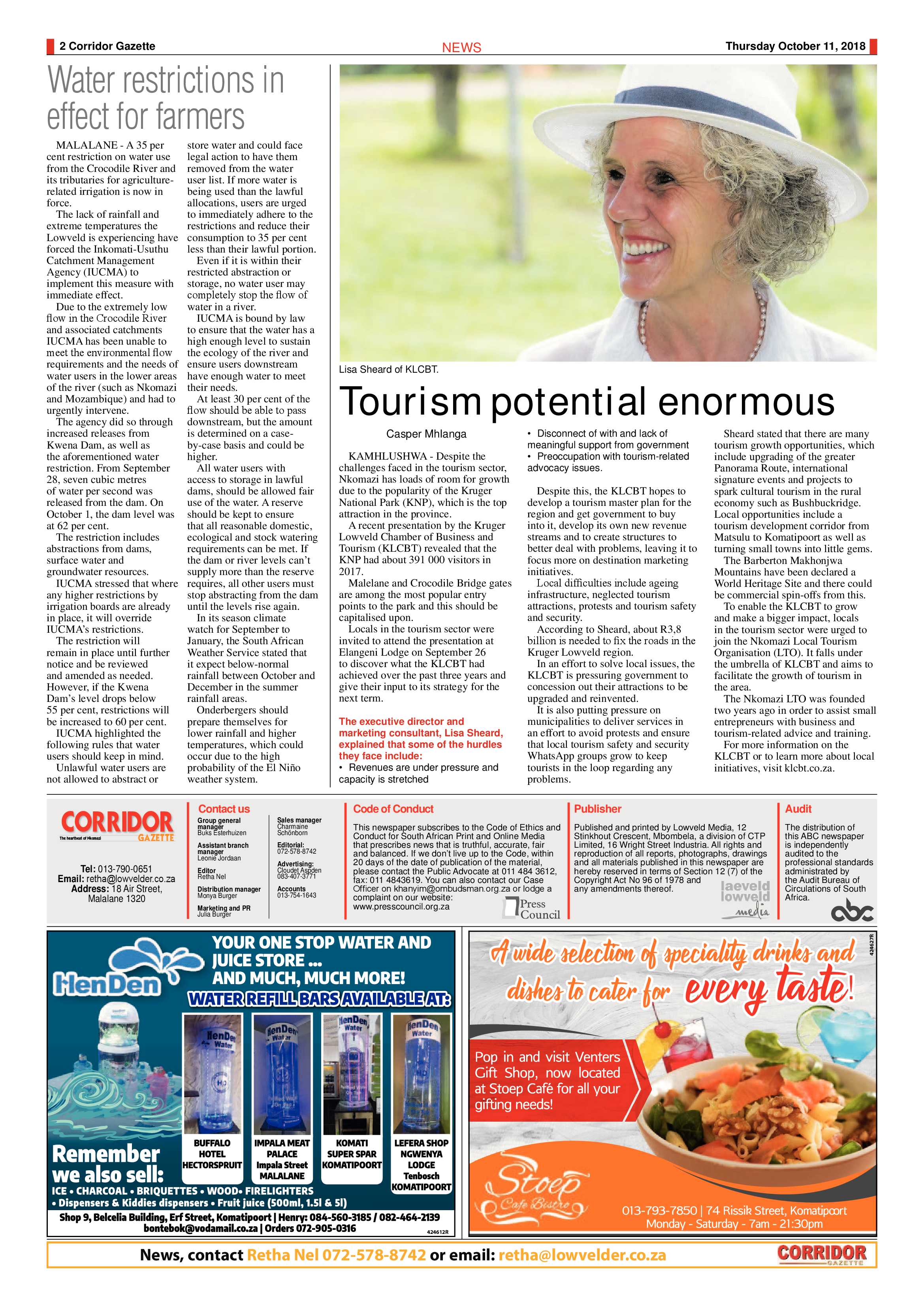 Corridor Gazette 10 October 2018 page 2