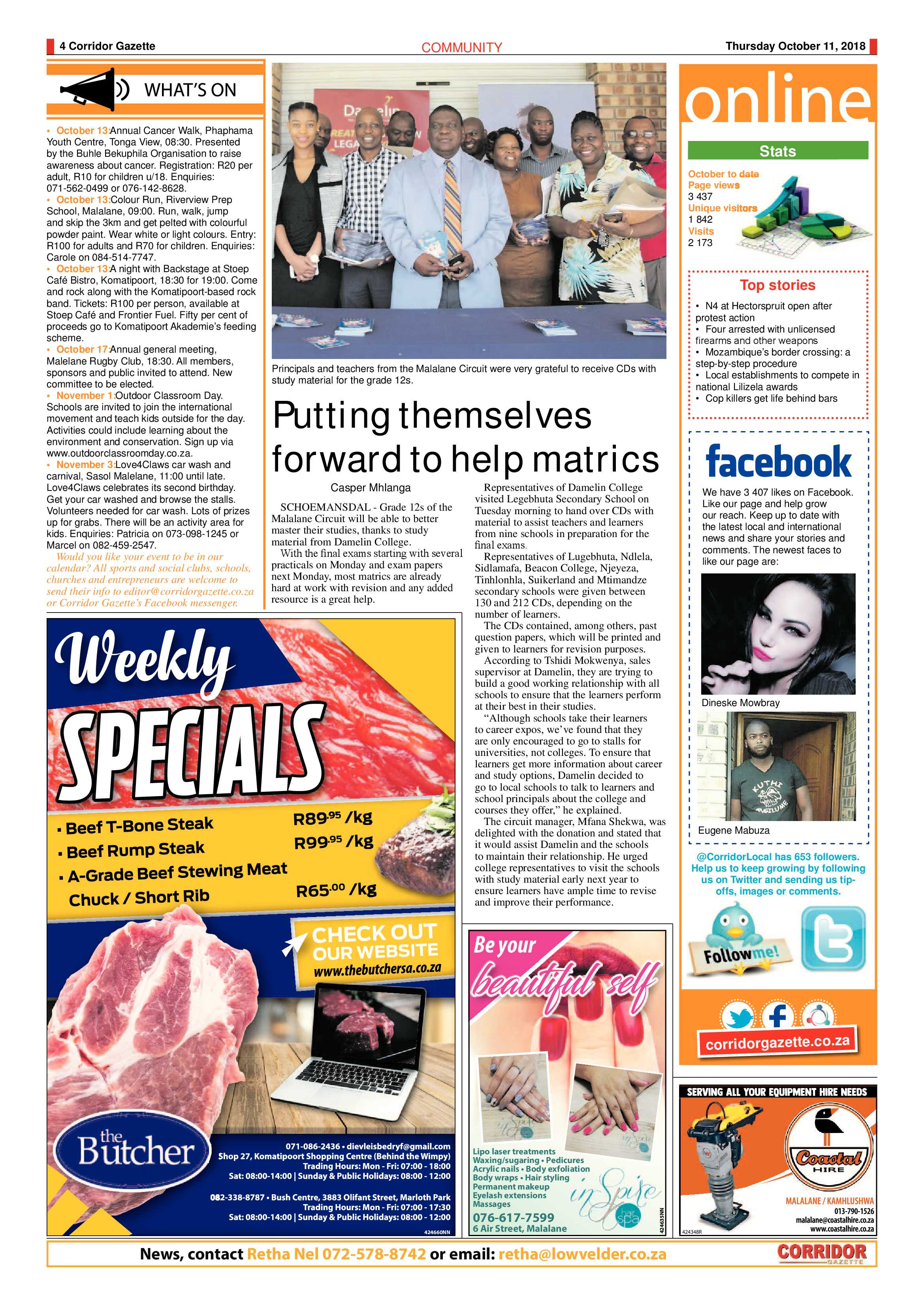 Corridor Gazette 10 October 2018 page 4