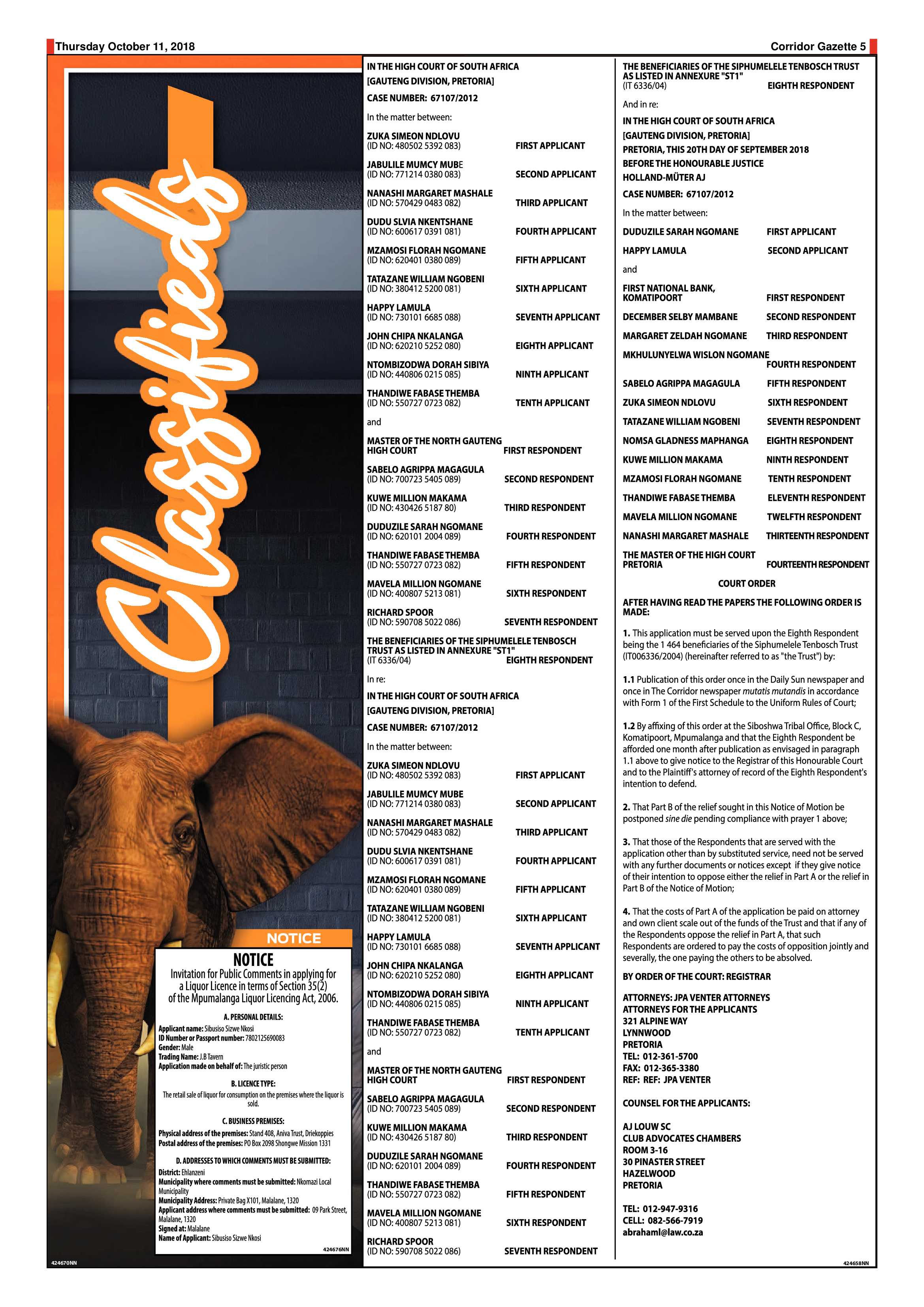 Corridor Gazette 10 October 2018 page 5
