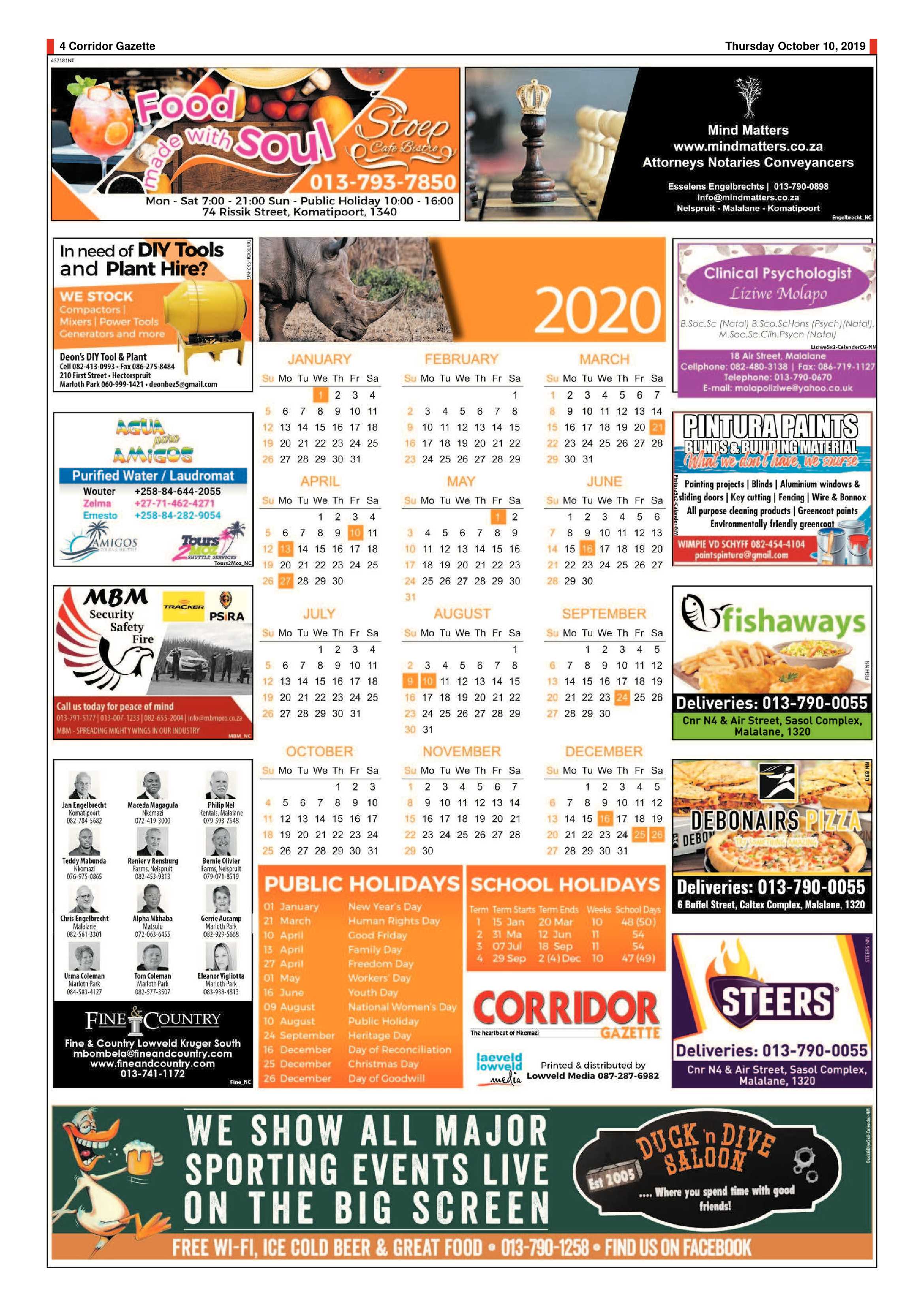 Corridor Gazette 10 October 2019 page 4