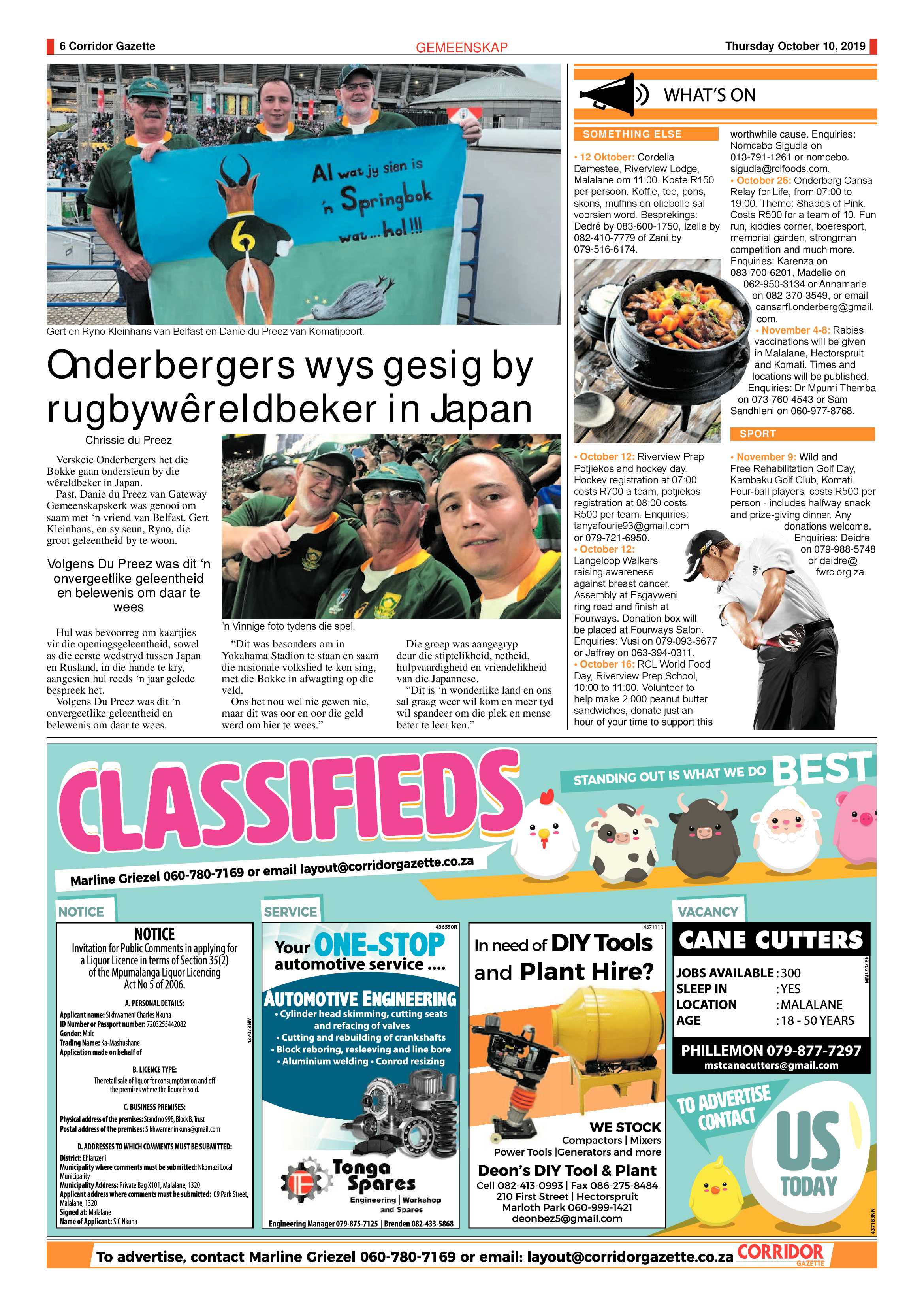 Corridor Gazette 10 October 2019 page 6