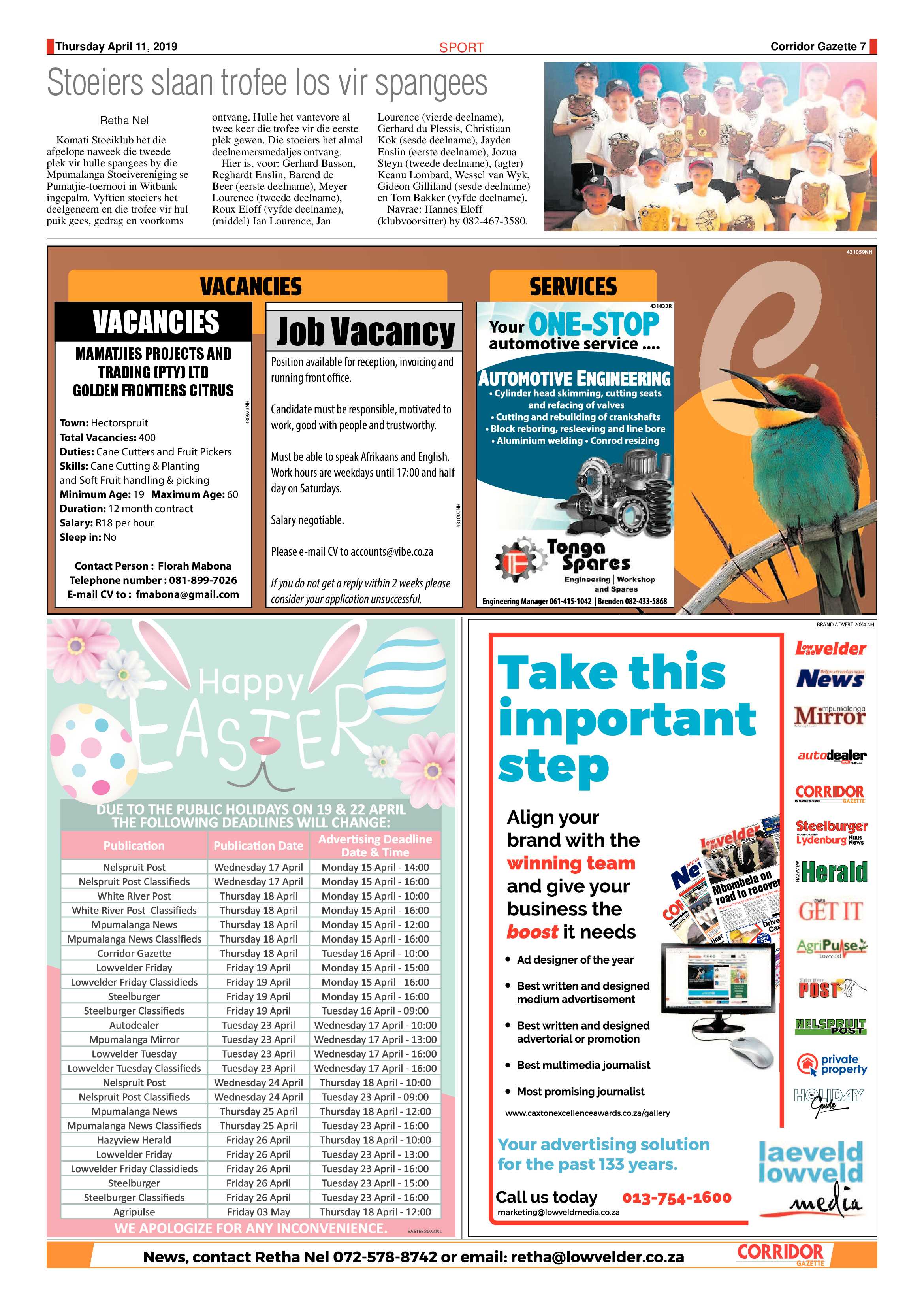 Corridor Gazette 11 April 2019 page 7