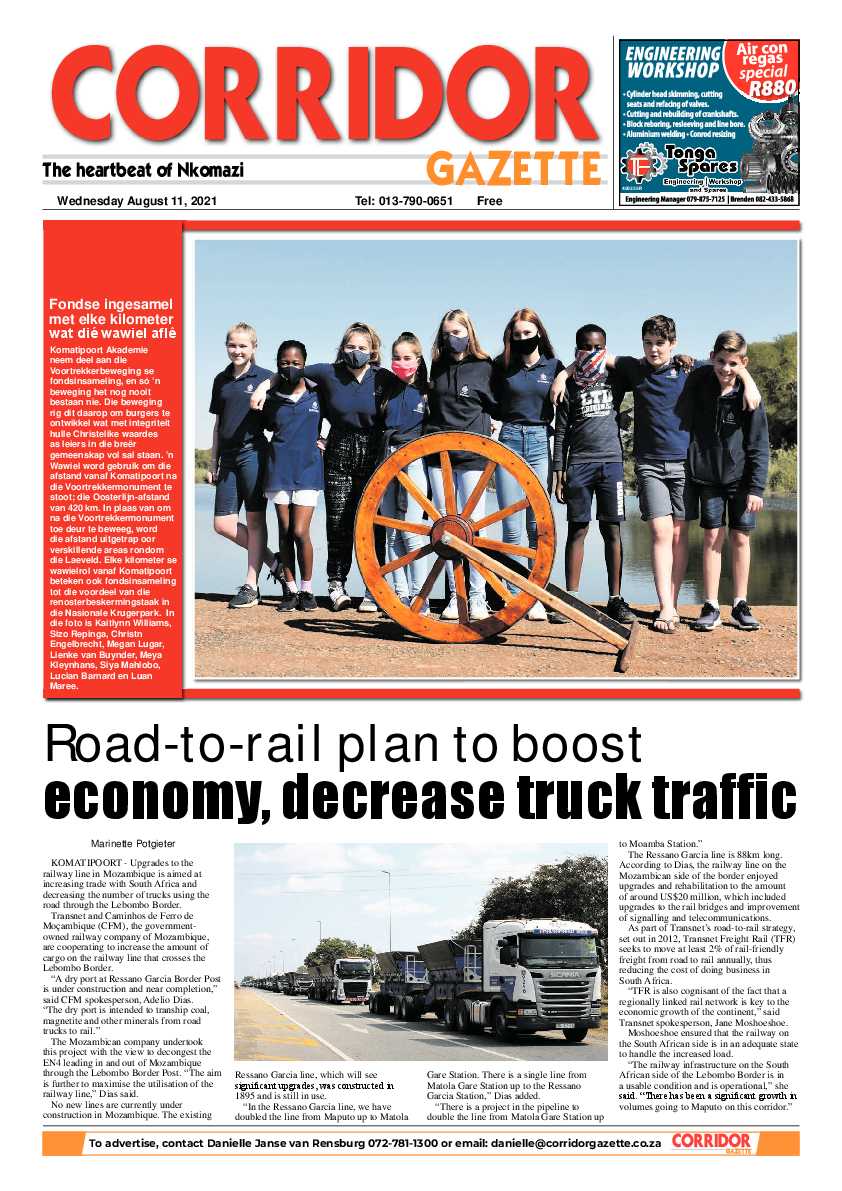 Corridor Gazette 11 August 2021 page 1