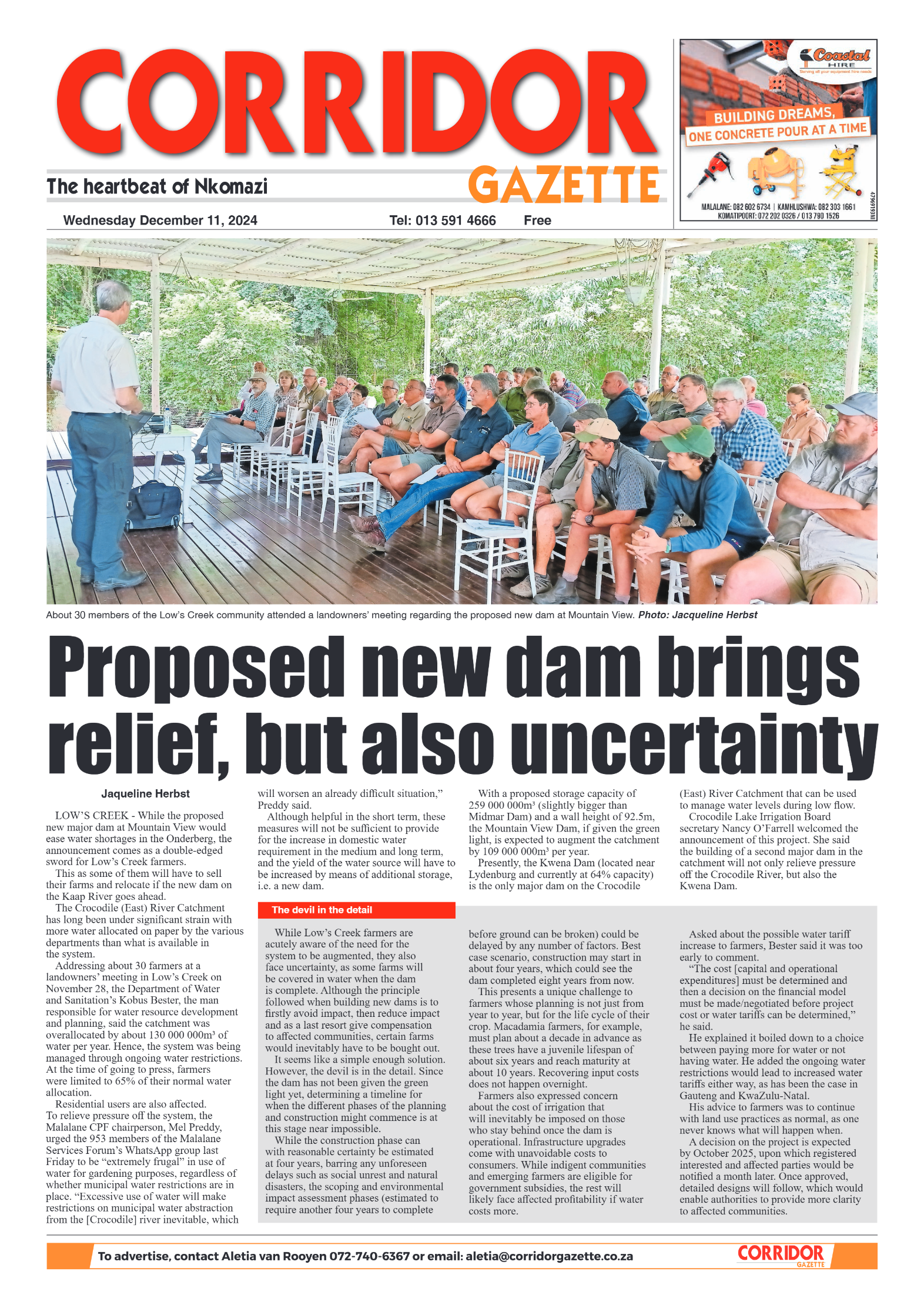 Corridor Gazette 11 December 2024 page 1