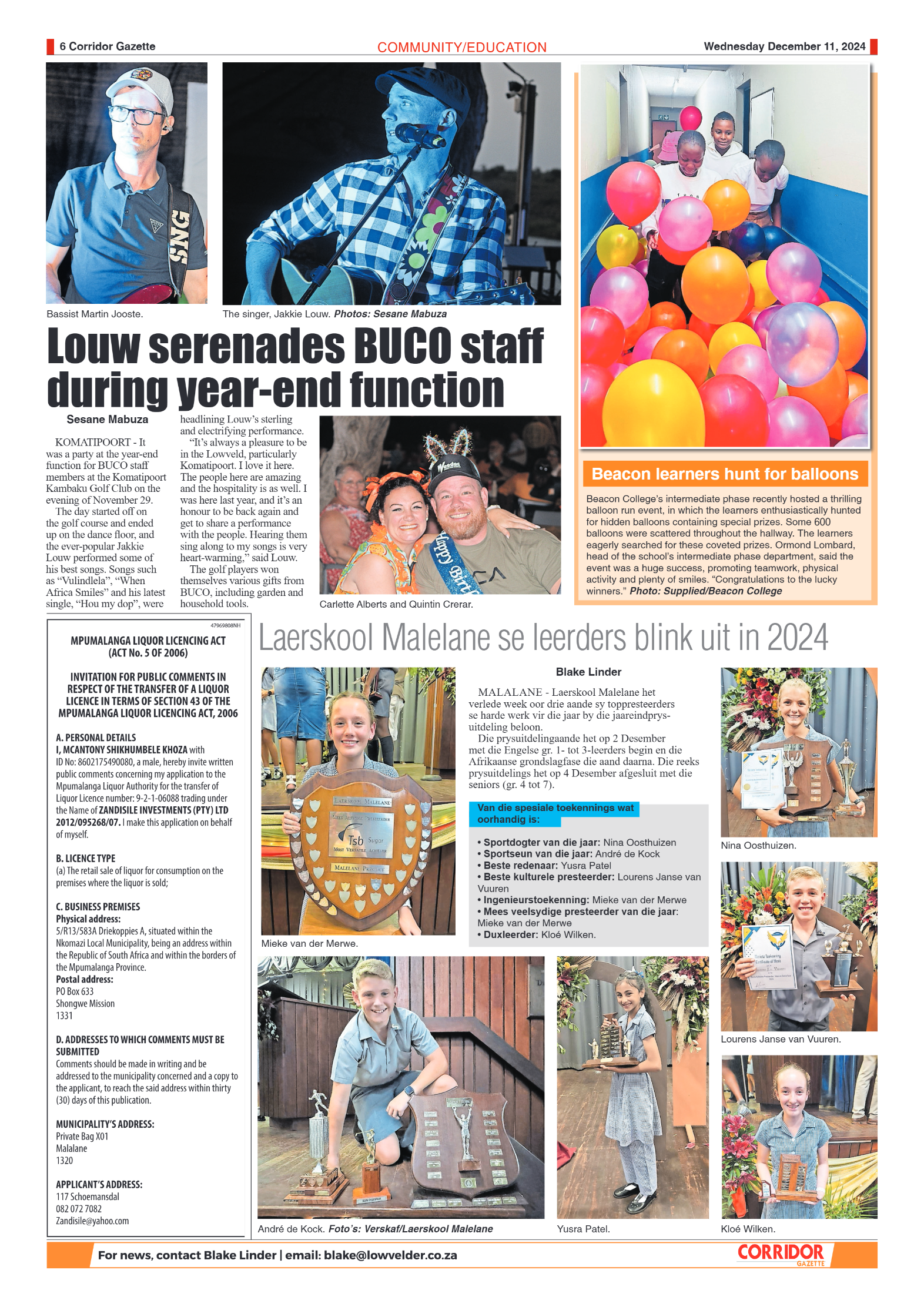 Corridor Gazette 11 December 2024 page 6