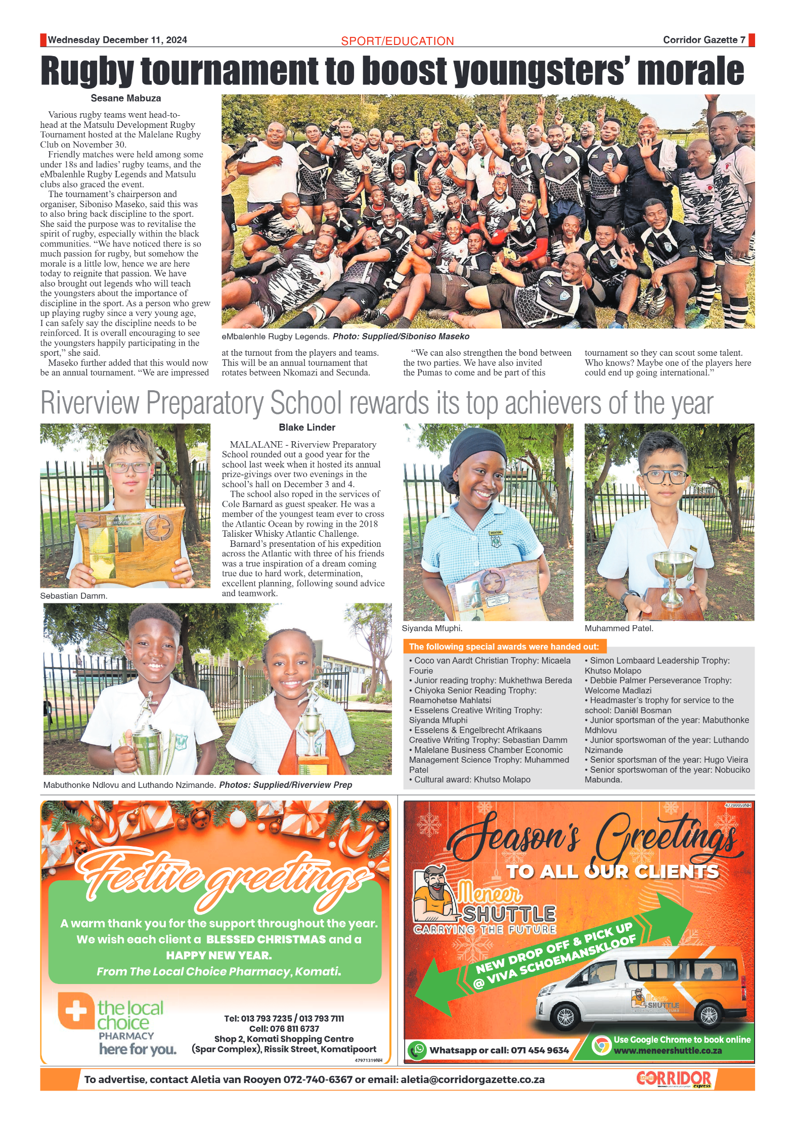 Corridor Gazette 11 December 2024 page 7