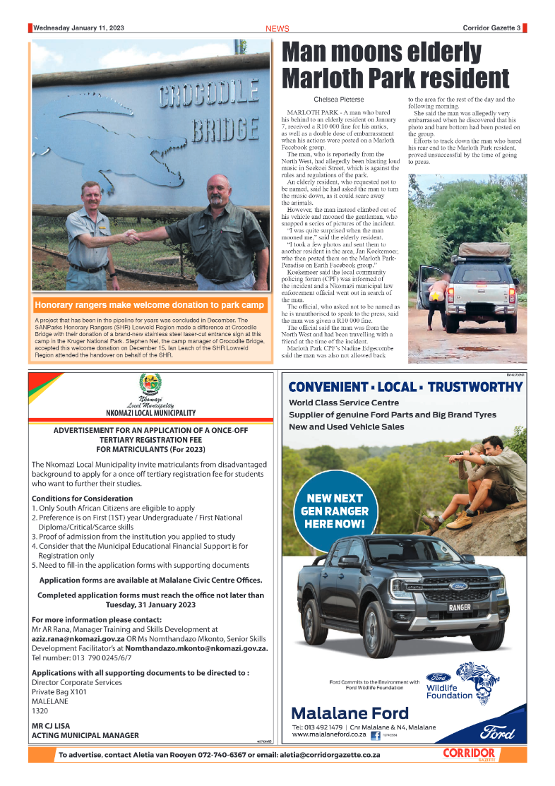 Corridor Gazette 11 January 2023 page 3