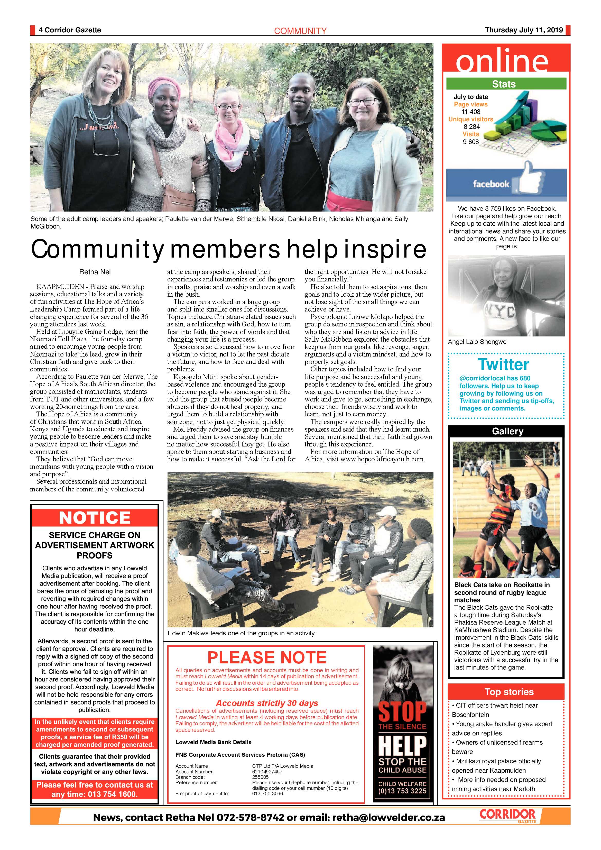 Corridor Gazette 11 July 2019 page 4