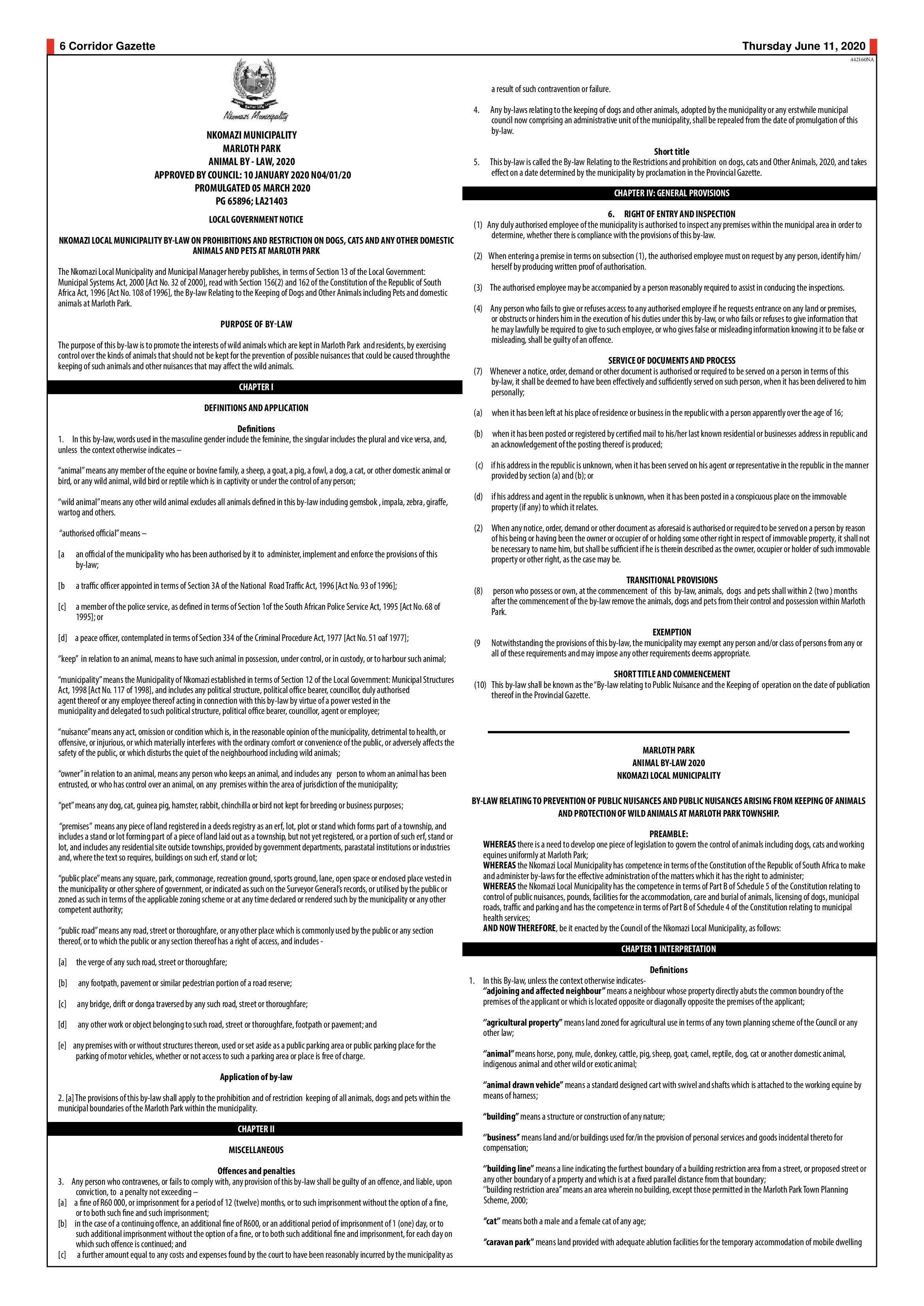 Corridor Gazette 11 June 2020 page 6