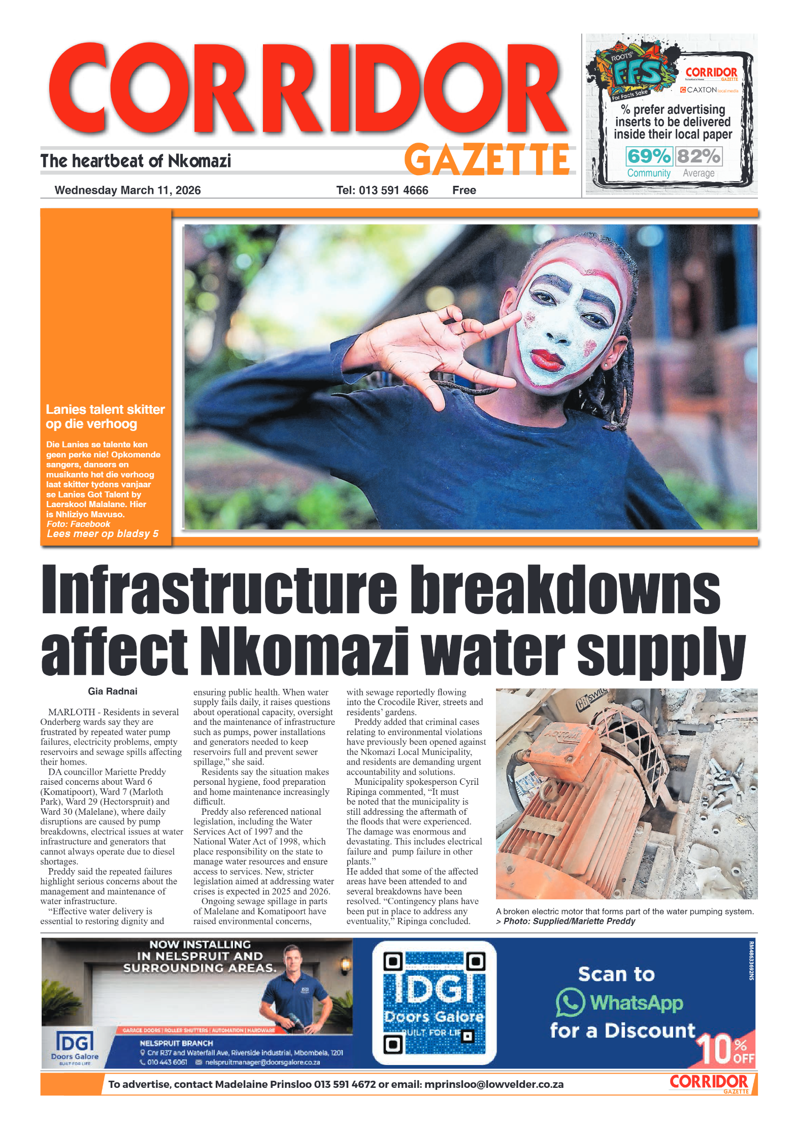 Corridor Gazette 11 March 2026 page 1