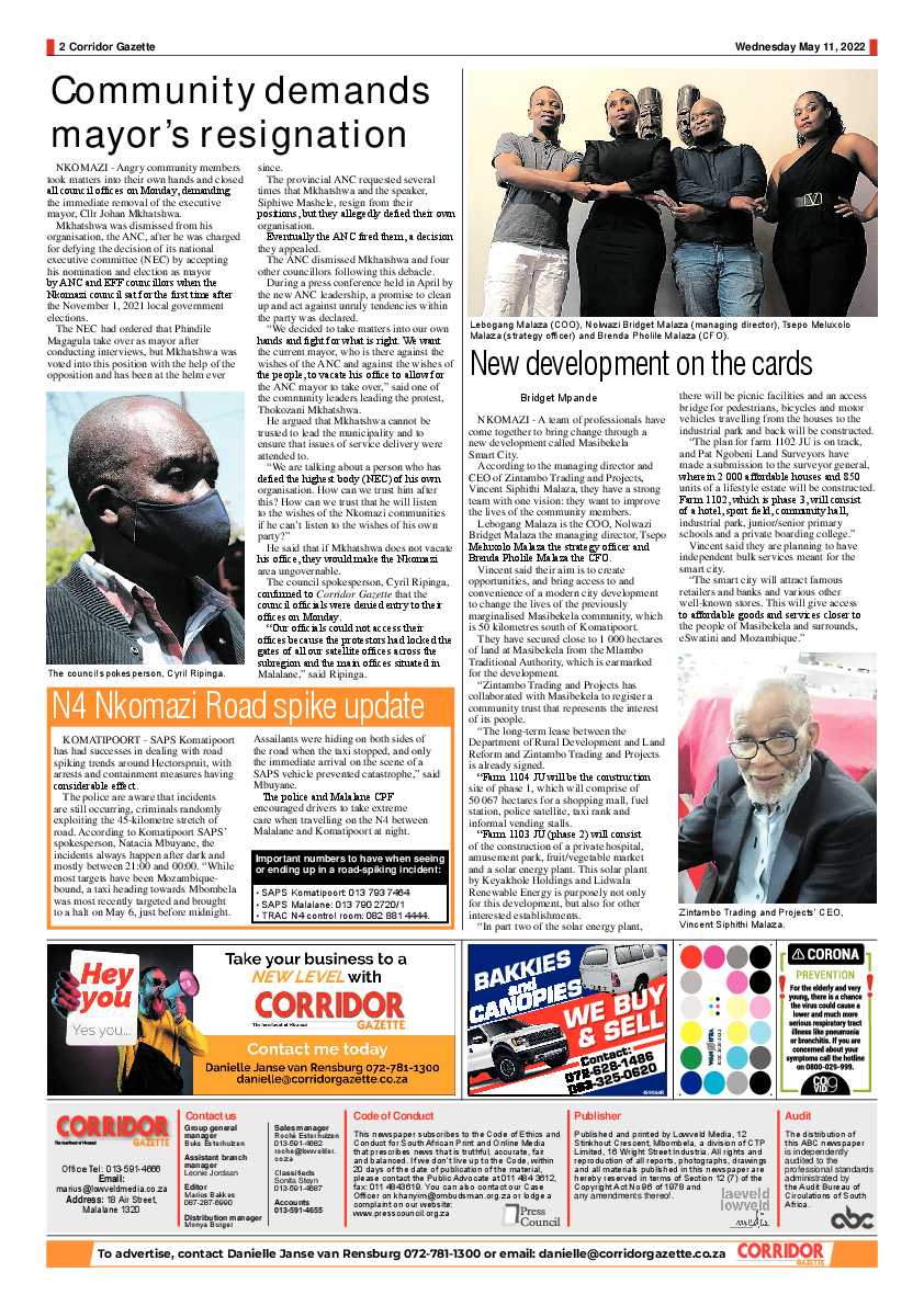 Corridor Gazette 11 May 2022 page 2
