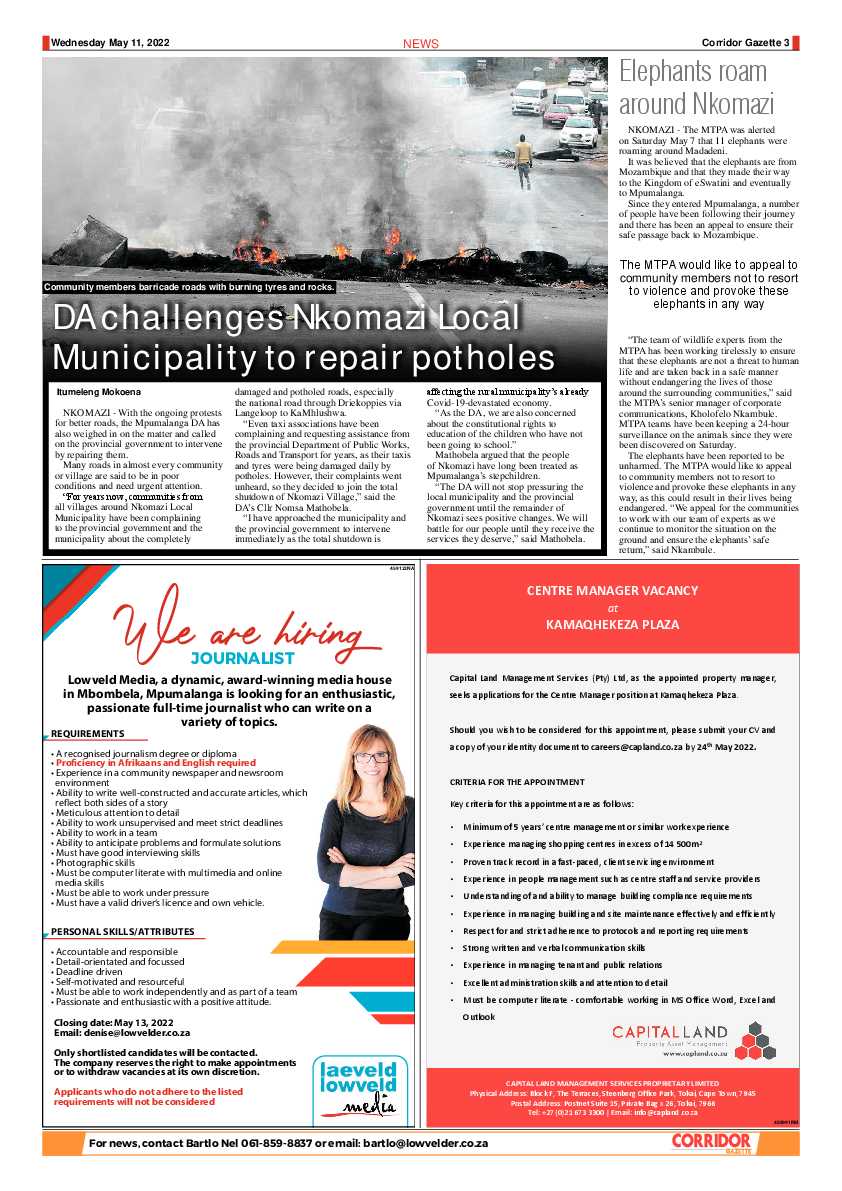 Corridor Gazette 11 May 2022 page 3