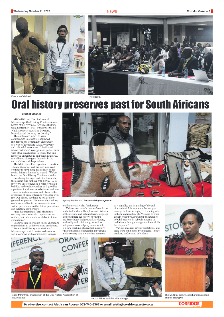 Corridor Gazette 11 October 2023 page 3