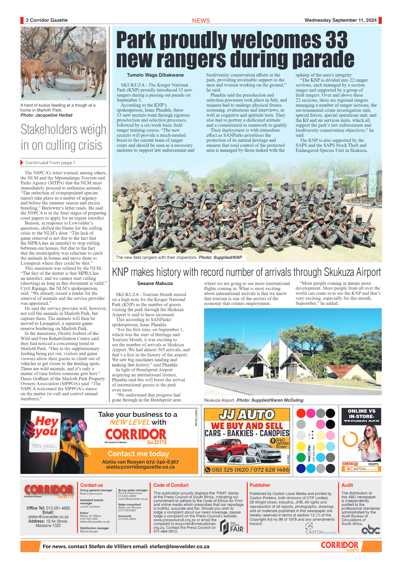 Corridor Gazette 11 September 2024 page 2