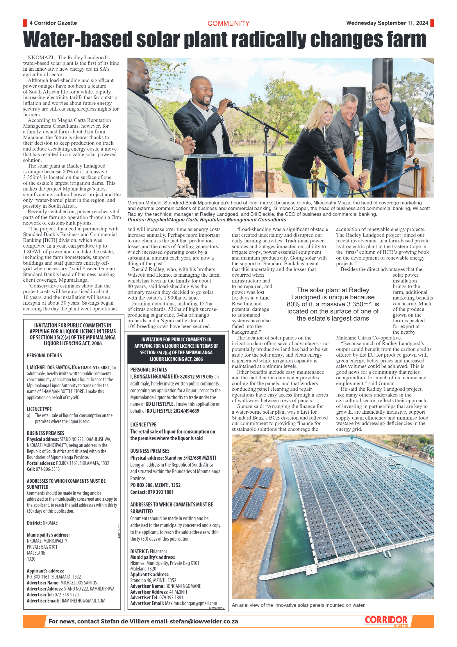 Corridor Gazette 11 September 2024 page 4