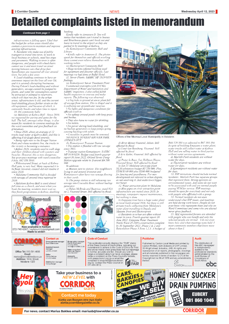 Corridor Gazette 12 April 2023 page 2
