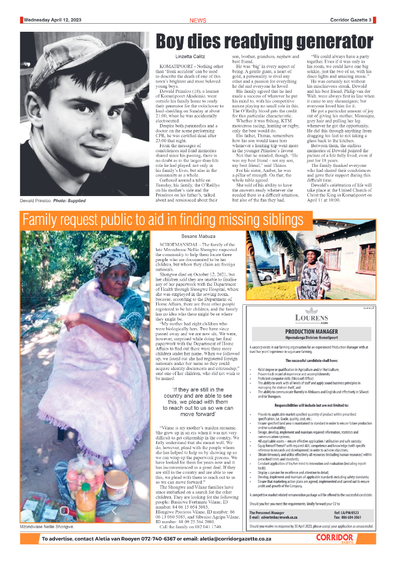 Corridor Gazette 12 April 2023 page 3