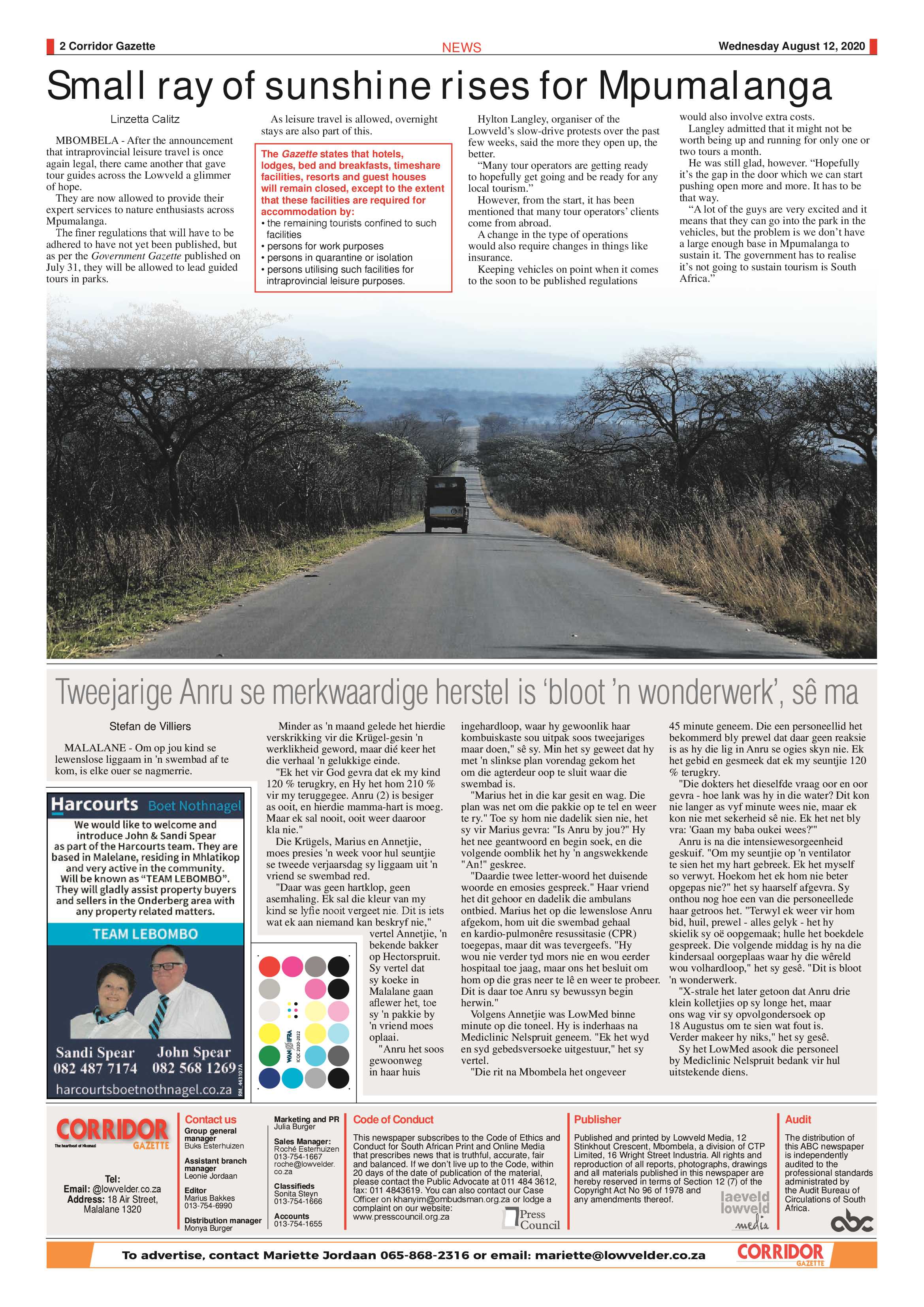 Corridor Gazette 12 August 2020 page 2